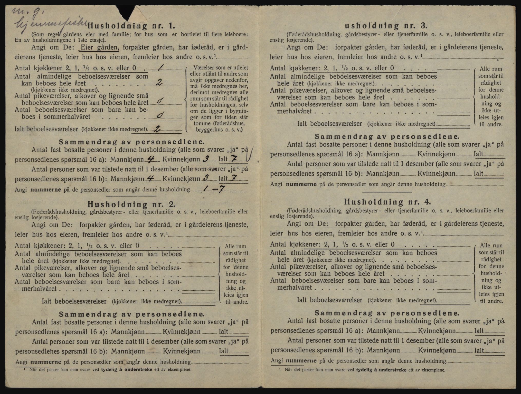 SATØ, 1920 census for Talvik, 1920, p. 45