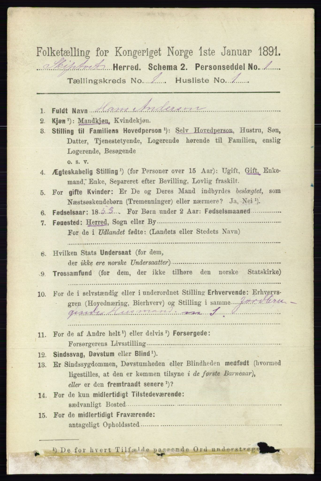 RA, 1891 census for 0127 Skiptvet, 1891, p. 89