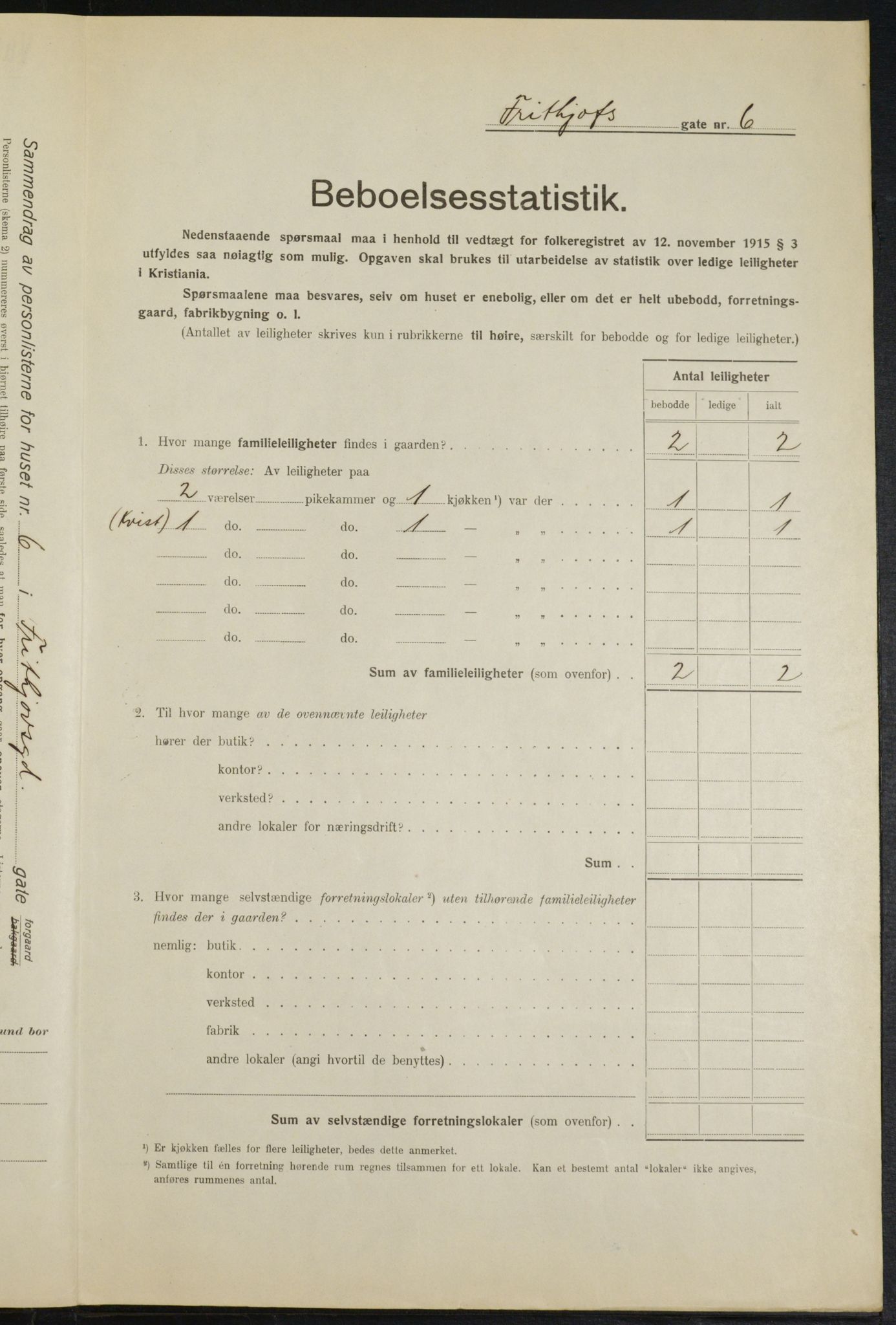 OBA, Municipal Census 1916 for Kristiania, 1916, p. 27316