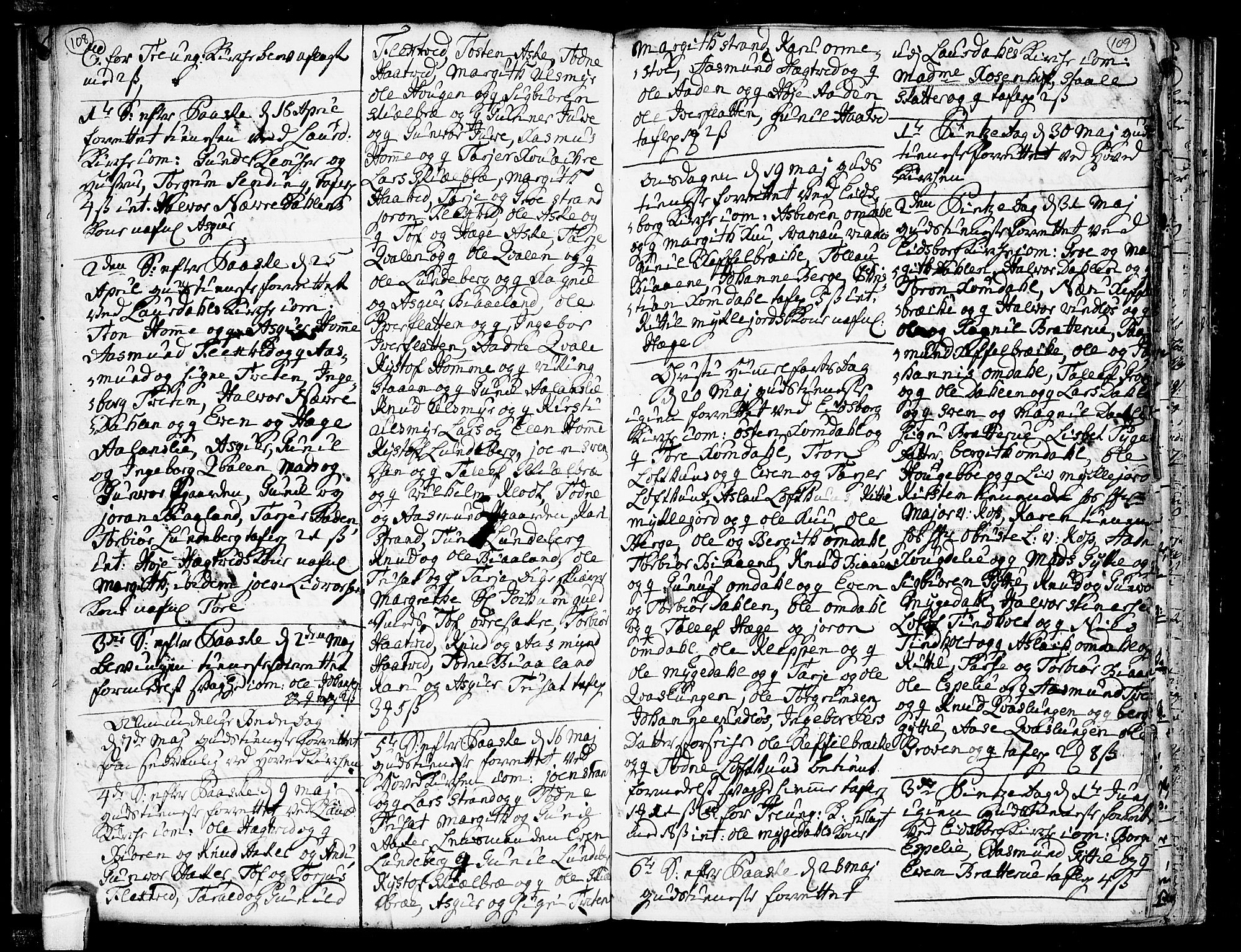 Lårdal kirkebøker, AV/SAKO-A-284/F/Fa/L0002: Parish register (official) no. I 2, 1734-1754, p. 108-109