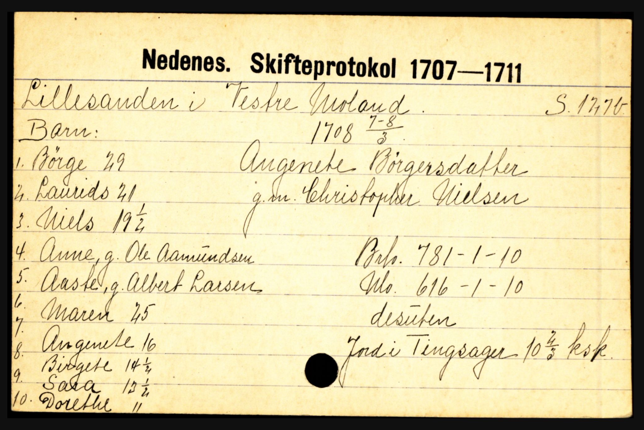 Nedenes sorenskriveri før 1824, AV/SAK-1221-0007/H, p. 17649