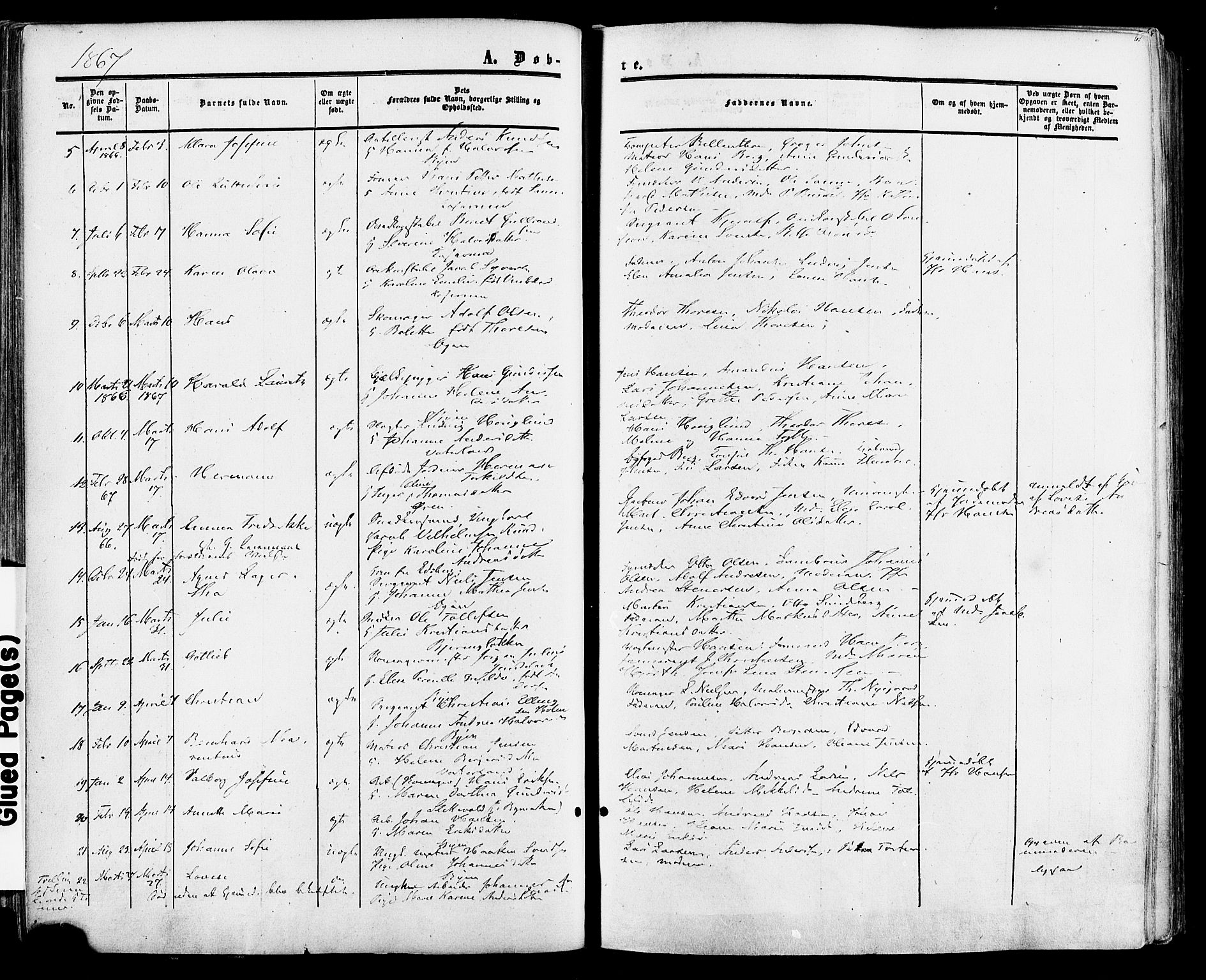 Fredrikstad prestekontor Kirkebøker, SAO/A-11082/F/Fa/L0006: Parish register (official) no. 6, 1857-1878, p. 61
