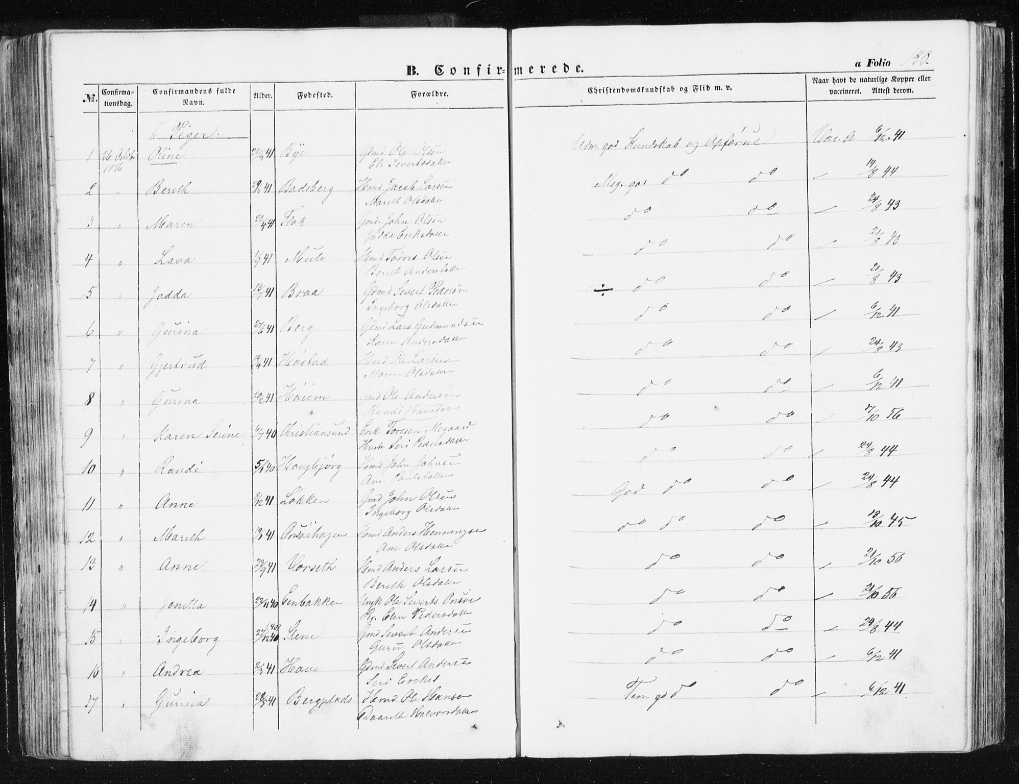 Ministerialprotokoller, klokkerbøker og fødselsregistre - Sør-Trøndelag, SAT/A-1456/612/L0376: Parish register (official) no. 612A08, 1846-1859, p. 140
