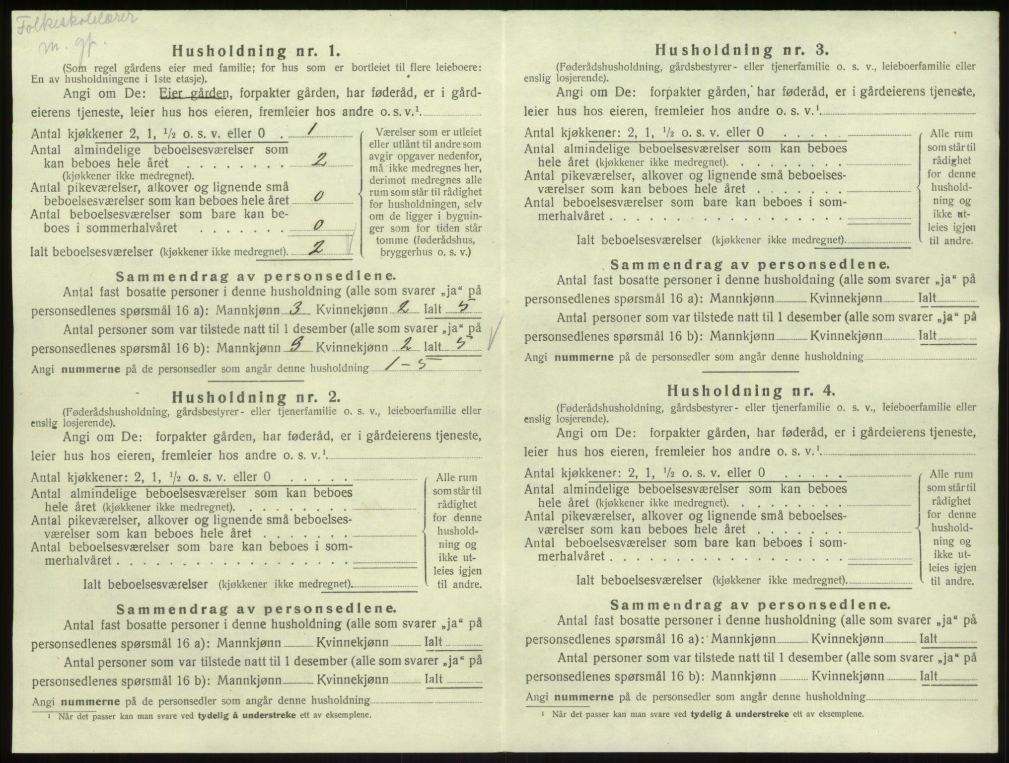 SAB, 1920 census for Lavik, 1920, p. 383