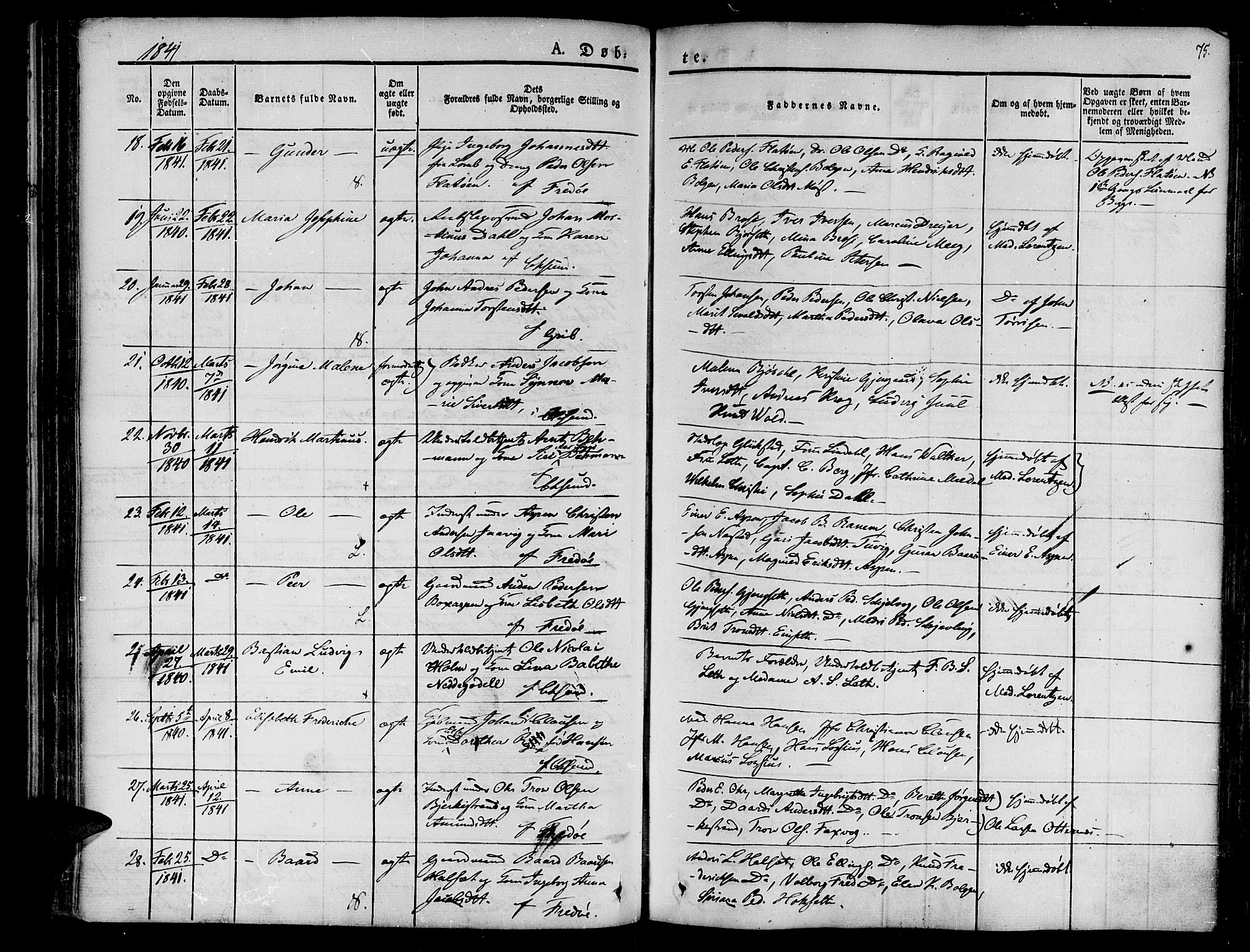 Ministerialprotokoller, klokkerbøker og fødselsregistre - Møre og Romsdal, AV/SAT-A-1454/572/L0843: Parish register (official) no. 572A06, 1832-1842, p. 75