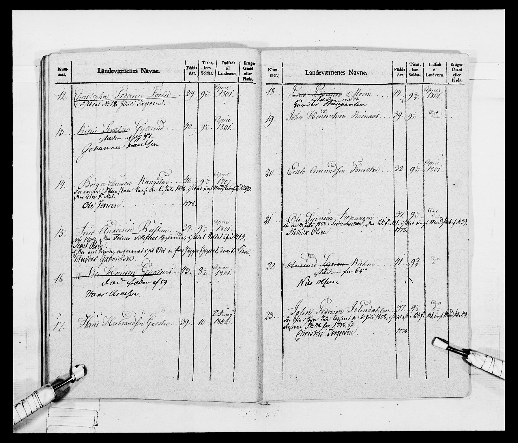 Generalitets- og kommissariatskollegiet, Det kongelige norske kommissariatskollegium, AV/RA-EA-5420/E/Eh/L0047: 2. Akershusiske nasjonale infanteriregiment, 1791-1810, p. 392