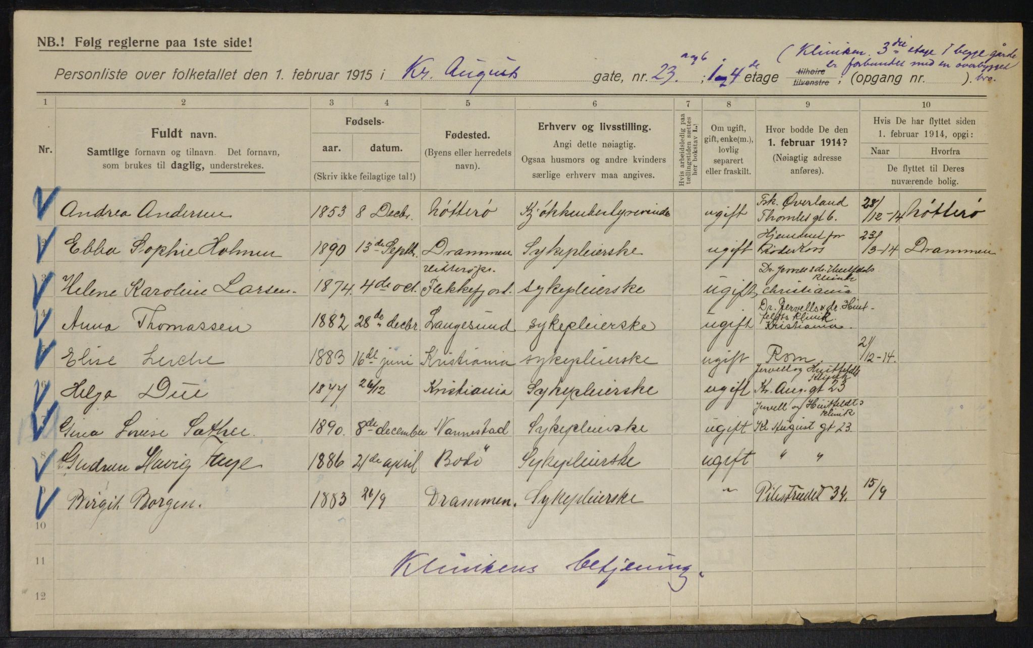 OBA, Municipal Census 1915 for Kristiania, 1915, p. 53647