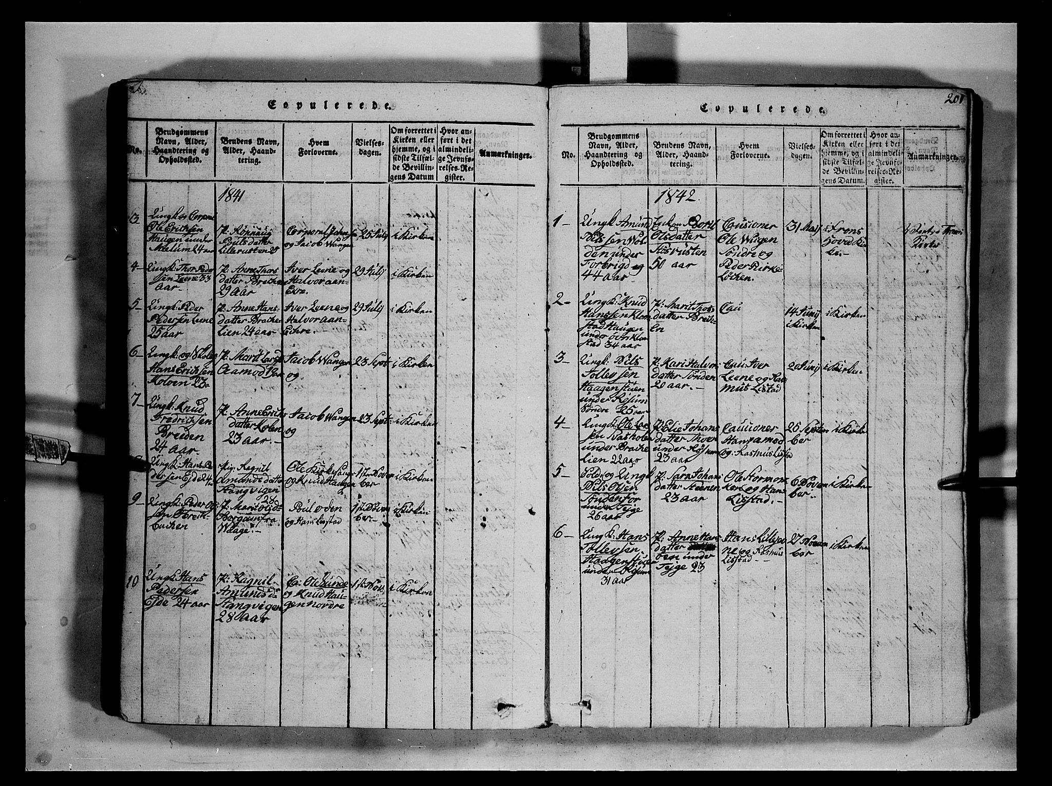 Fron prestekontor, SAH/PREST-078/H/Ha/Hab/L0002: Parish register (copy) no. 2, 1816-1850, p. 201