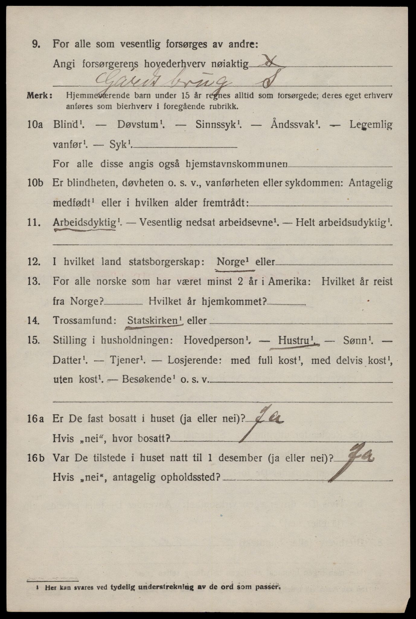 SAST, 1920 census for Vikedal, 1920, p. 1826