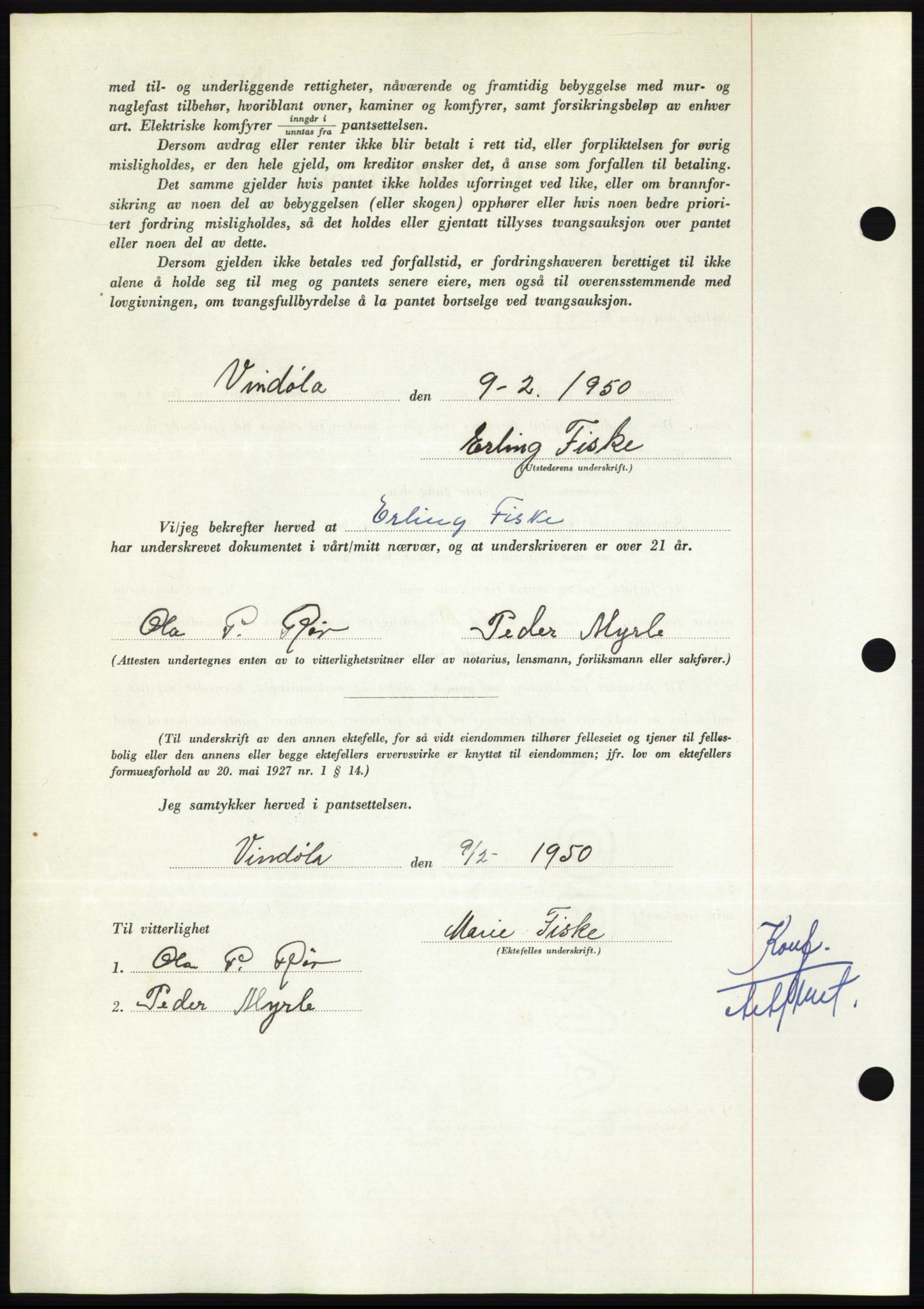 Nordmøre sorenskriveri, AV/SAT-A-4132/1/2/2Ca: Mortgage book no. B103, 1949-1950, Diary no: : 501/1950