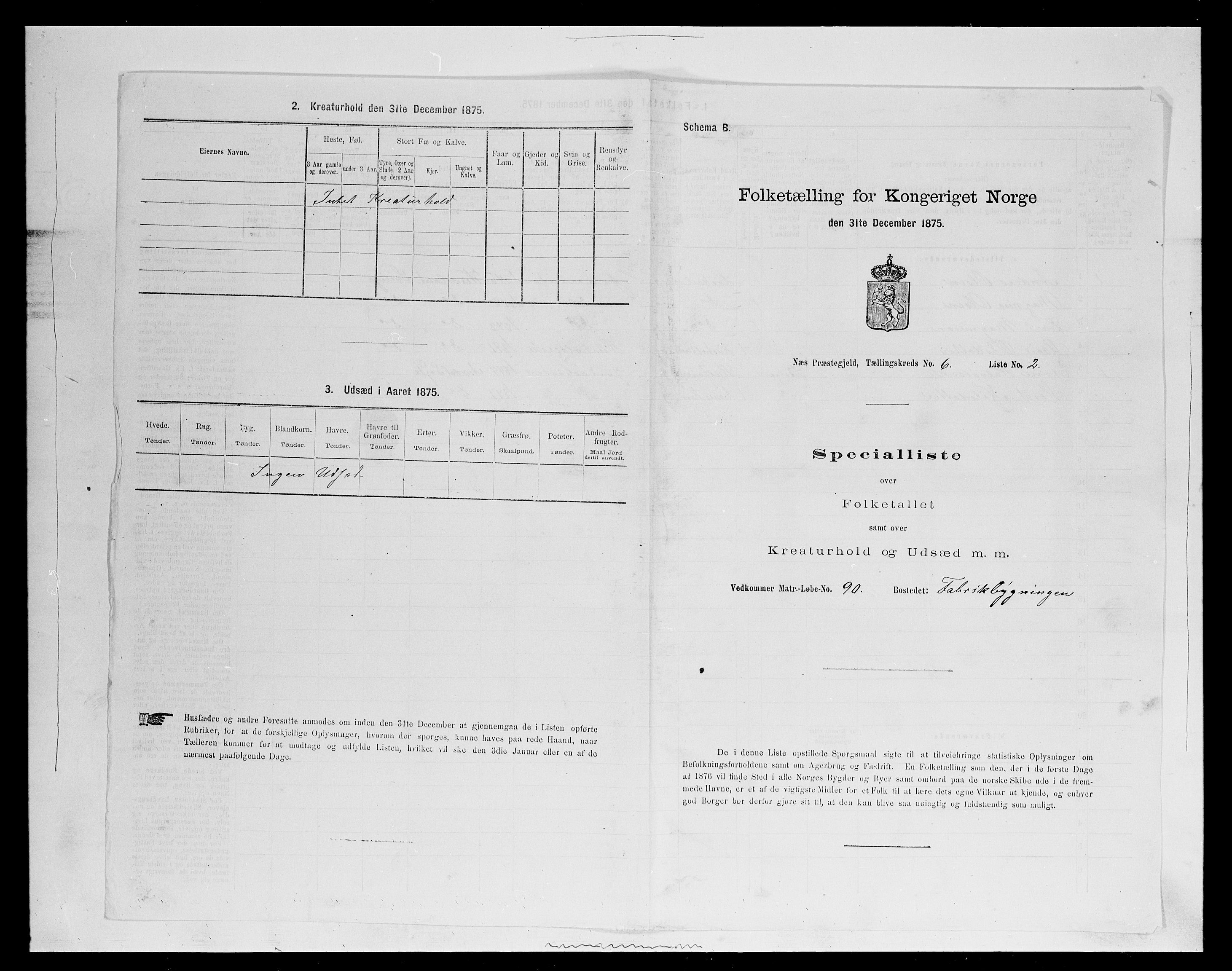 SAH, 1875 census for 0411P Nes, 1875, p. 950