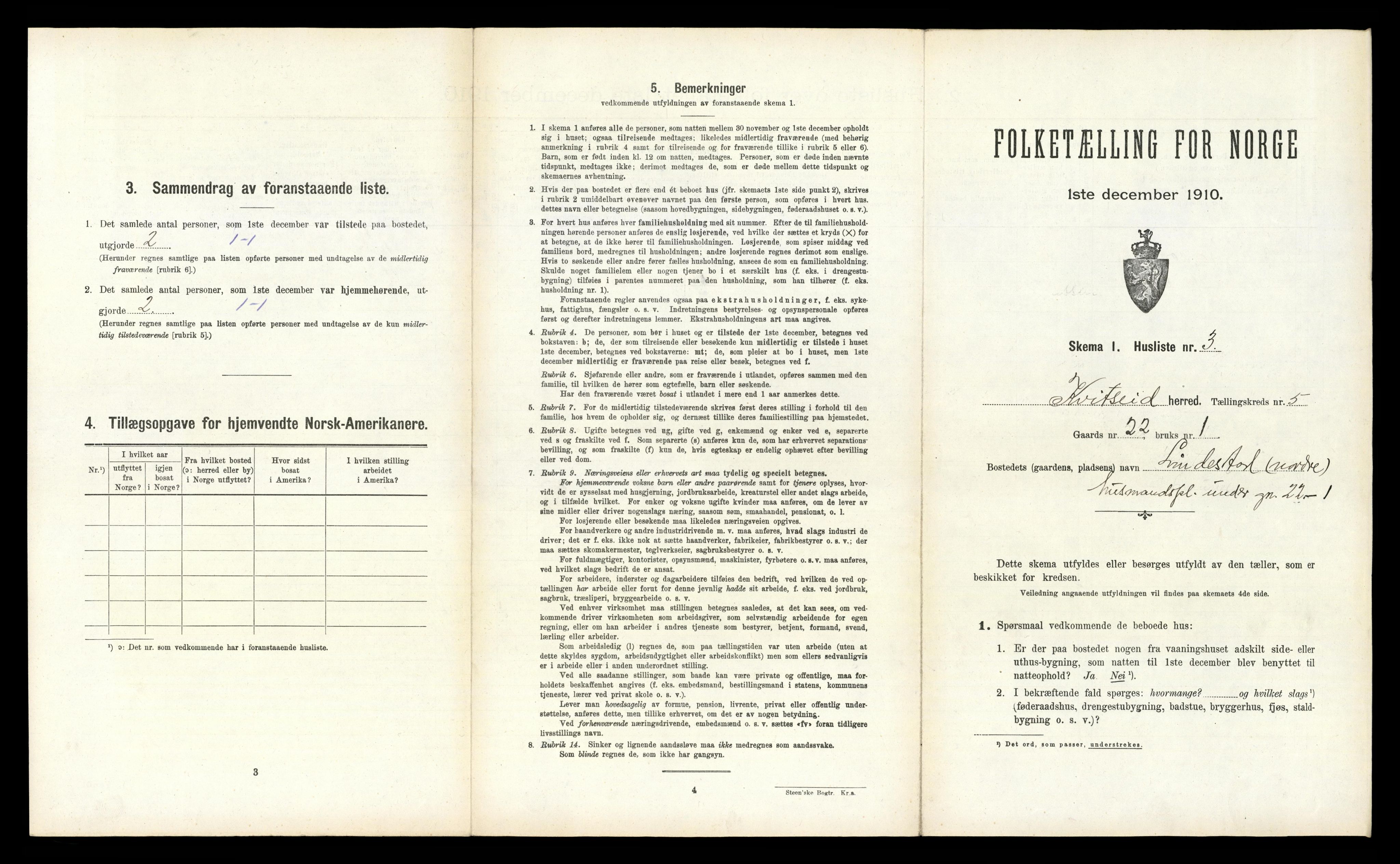 RA, 1910 census for Kviteseid, 1910, p. 436