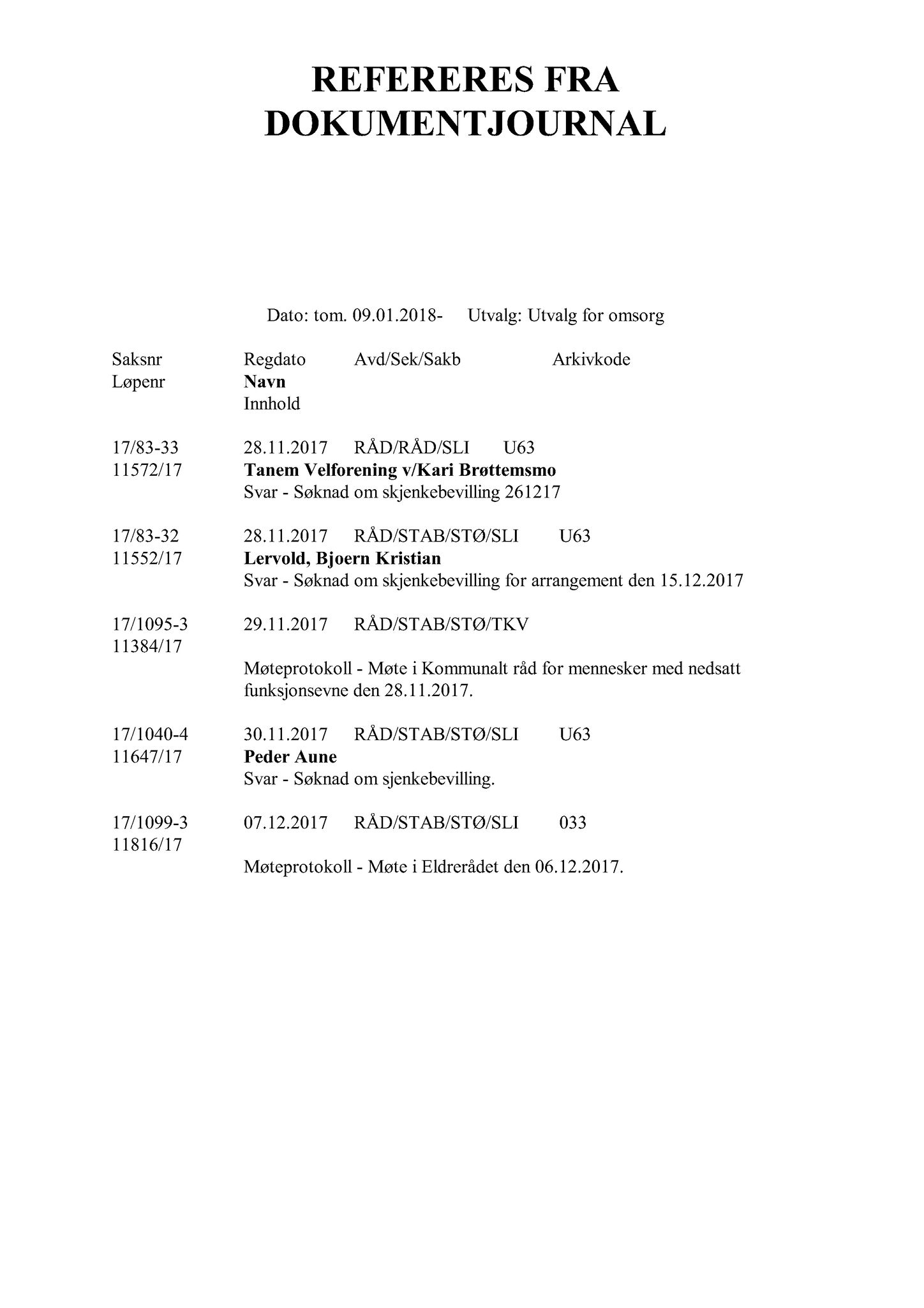 Klæbu Kommune, TRKO/KK/05-UOm/L009: Utvalg for omsorg - Møtedokumenter, 2018, p. 11