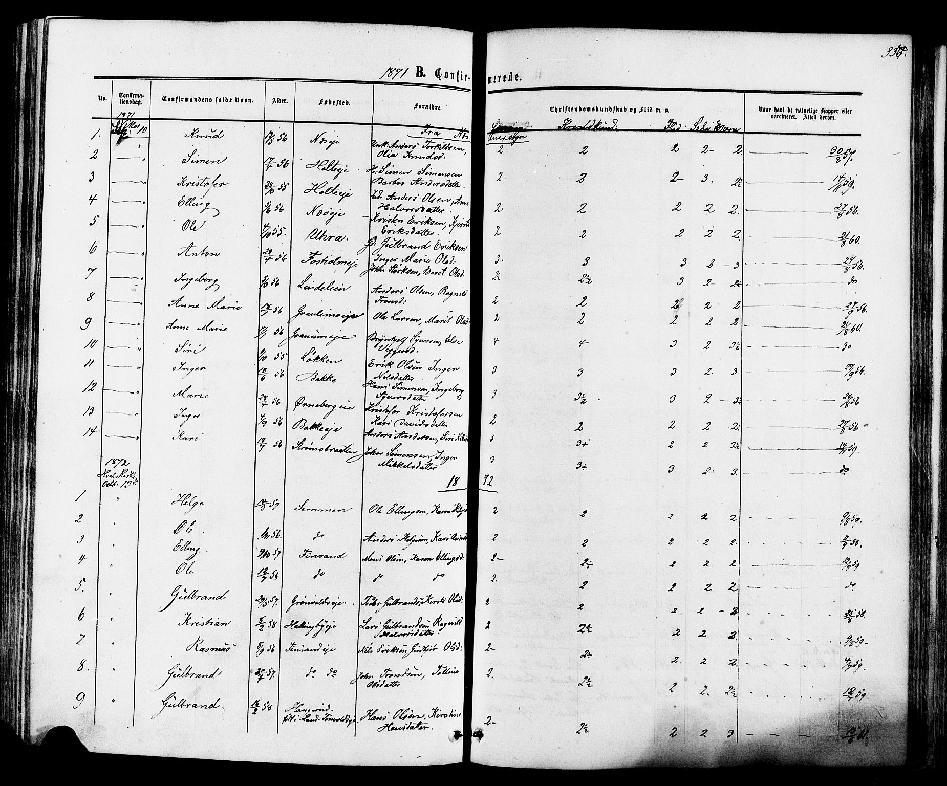 Ådal kirkebøker, SAKO/A-248/F/Fa/L0001: Parish register (official) no. I 1, 1857-1883, p. 334