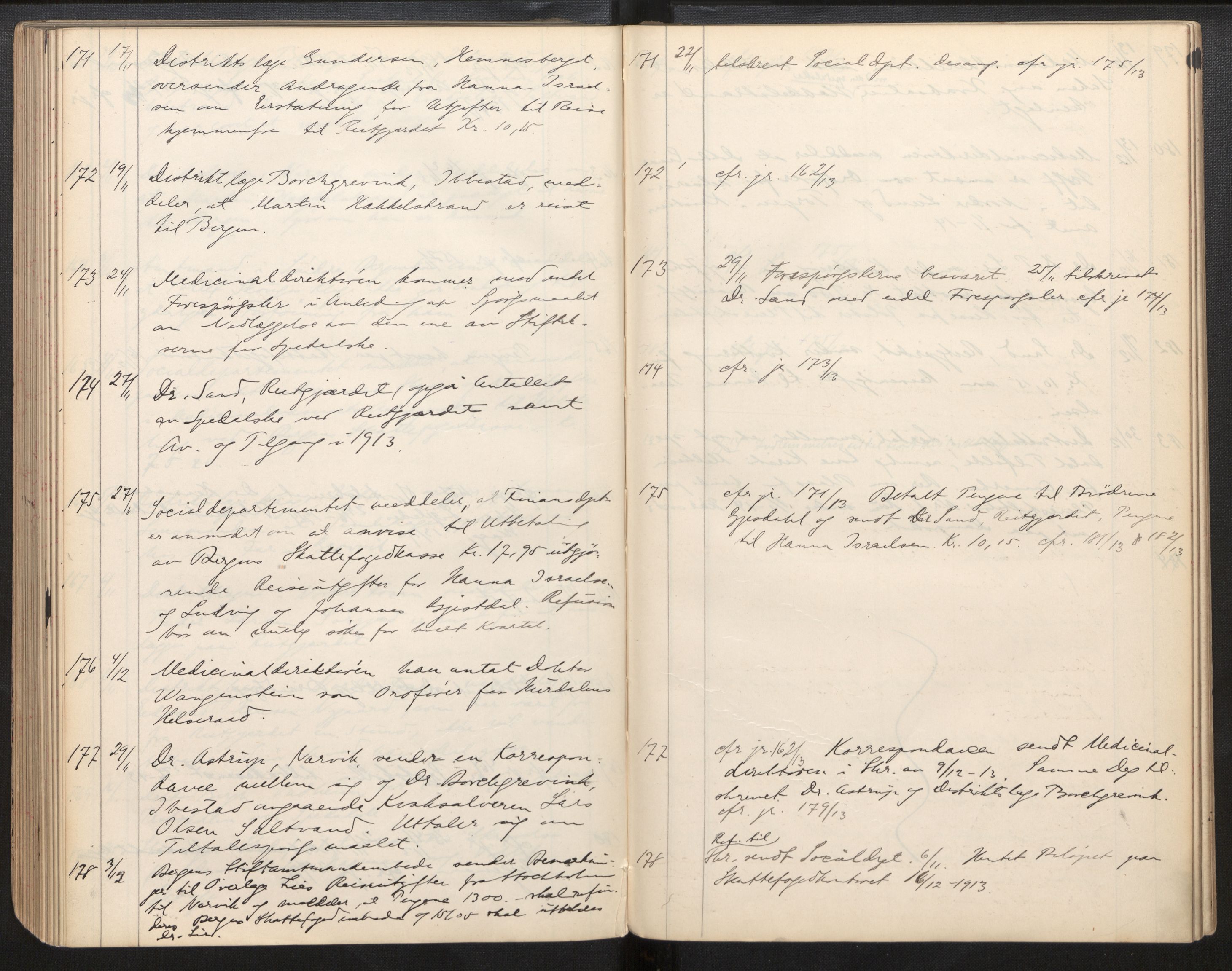 Lepraarkiver - Overlegen for den spedalske sykdom, AV/SAB-A-61001/B.c/L0007: Journal, 1899-1916