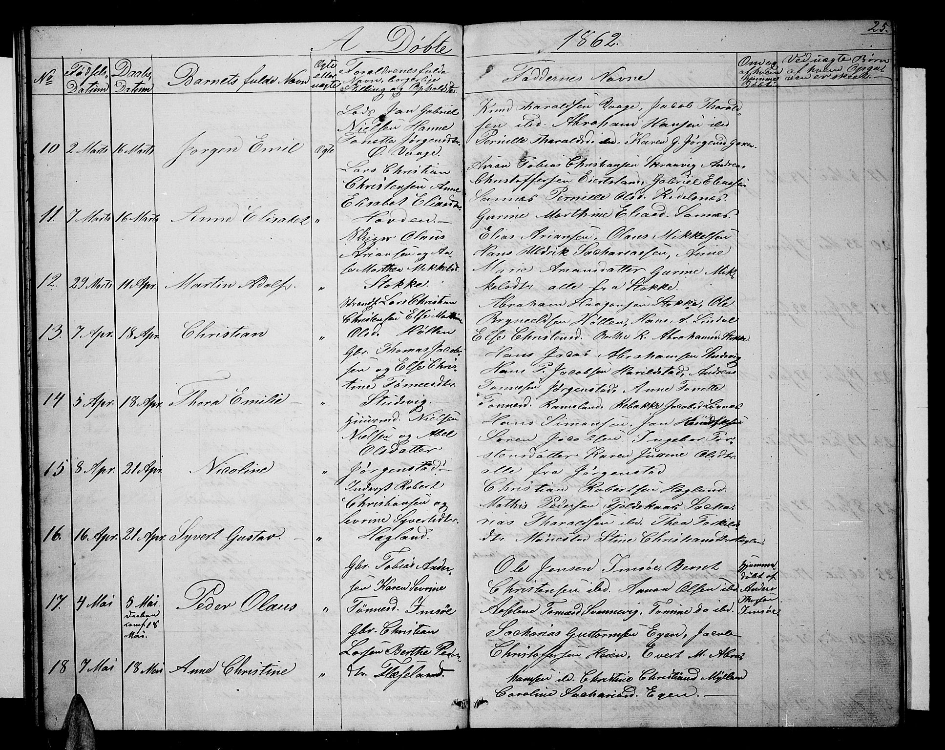 Sør-Audnedal sokneprestkontor, SAK/1111-0039/F/Fb/Fba/L0002: Parish register (copy) no. B 2, 1853-1878, p. 25