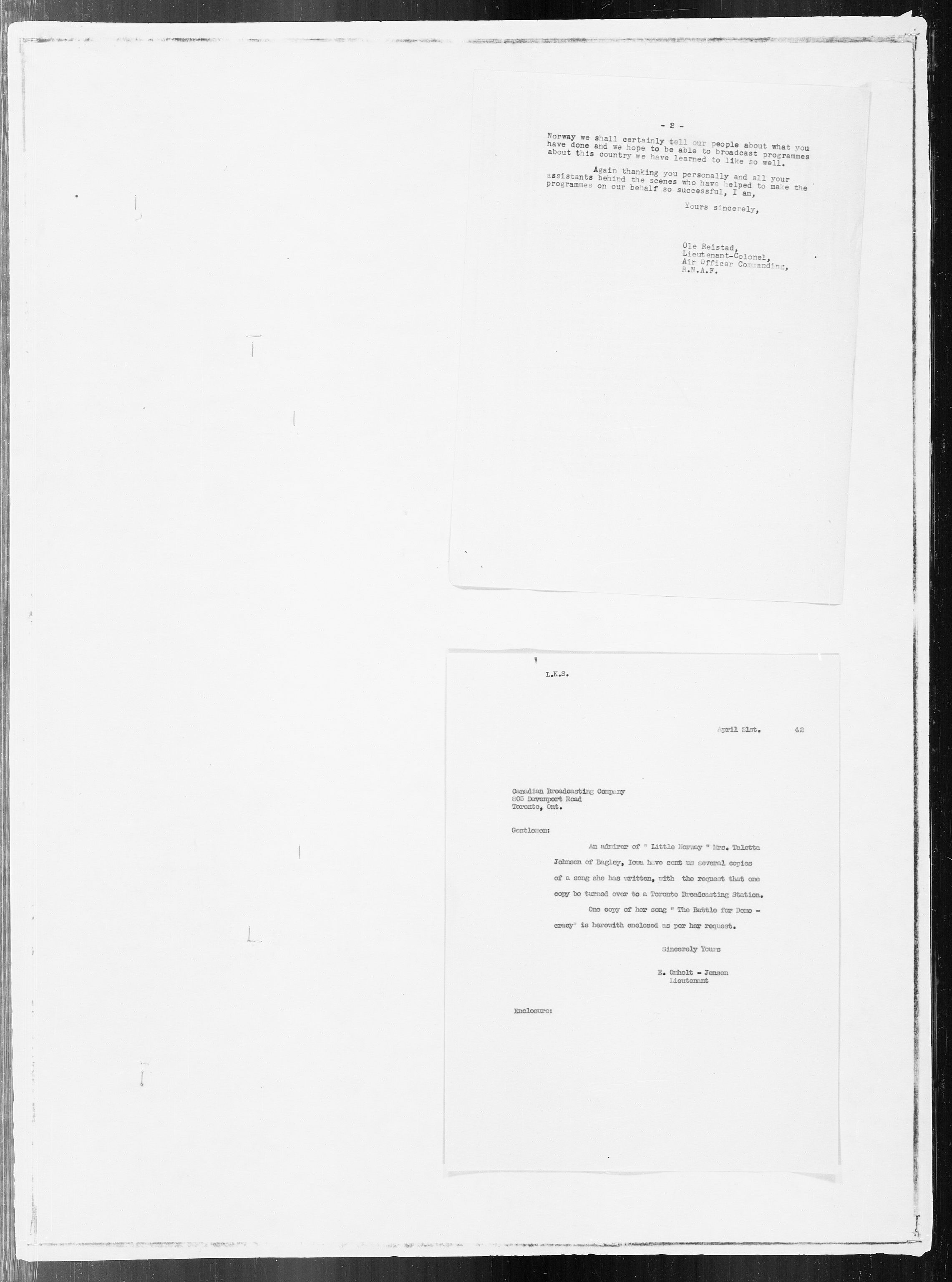 Forsvaret, Flyvåpnenes treningsleir 1940-1945, RA/RAFA-3974/V/L0001: General File., 1940-1945, p. 277