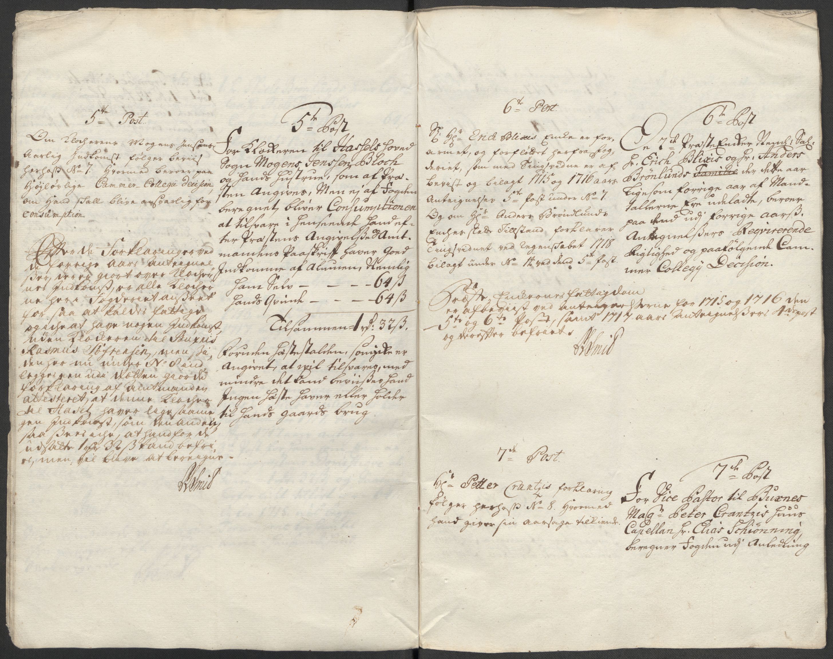 Rentekammeret inntil 1814, Reviderte regnskaper, Fogderegnskap, AV/RA-EA-4092/R67/L4684: Fogderegnskap Vesterålen, Andenes og Lofoten, 1718, p. 414