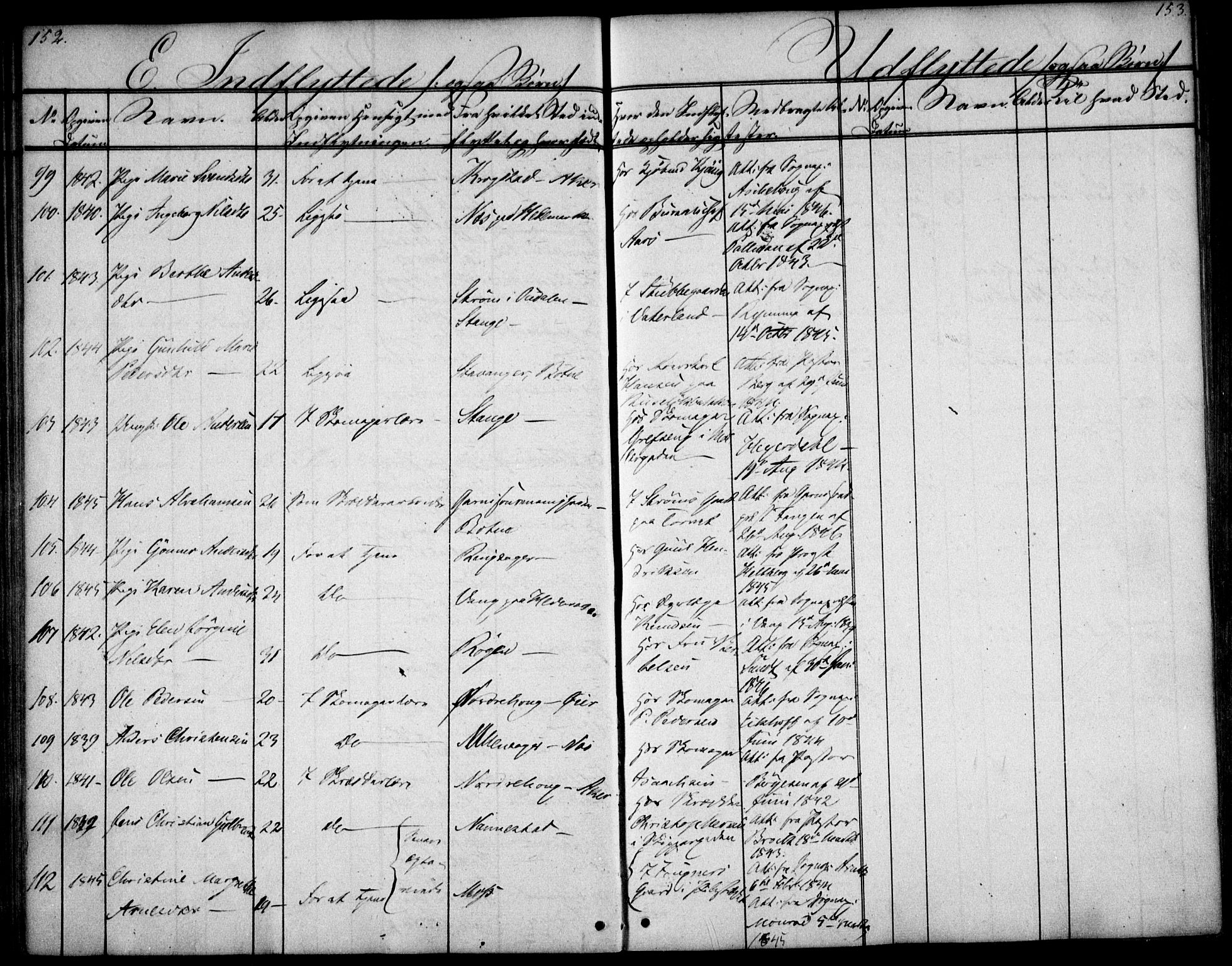 Oslo domkirke Kirkebøker, AV/SAO-A-10752/F/Fa/L0028: Parish register (official) no. 28, 1840-1876, p. 152-153