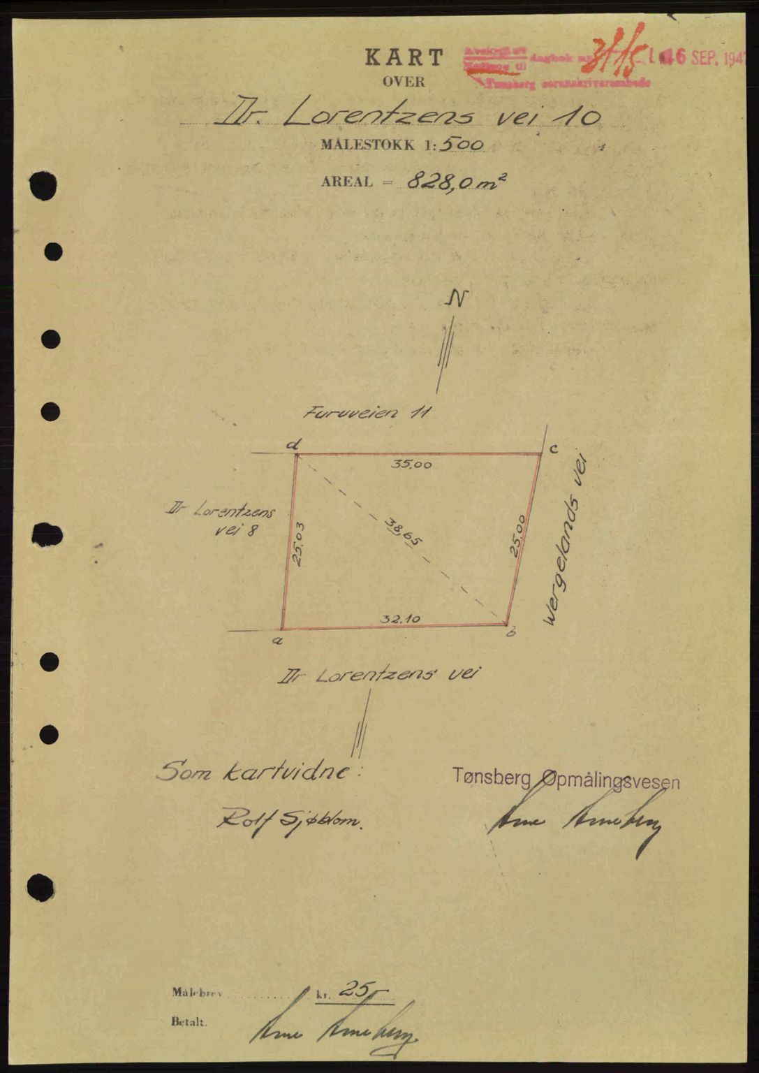 Tønsberg sorenskriveri, AV/SAKO-A-130/G/Ga/Gaa/L0022: Mortgage book no. A22, 1947-1947, Diary no: : 3115/1947