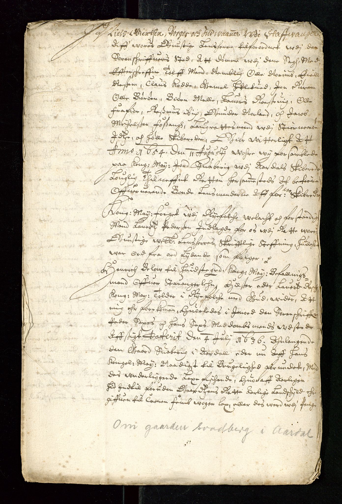 Stavanger len, AV/SAST-A-101870/Ob/L0025: Diverse, 1644-1661, p. 327
