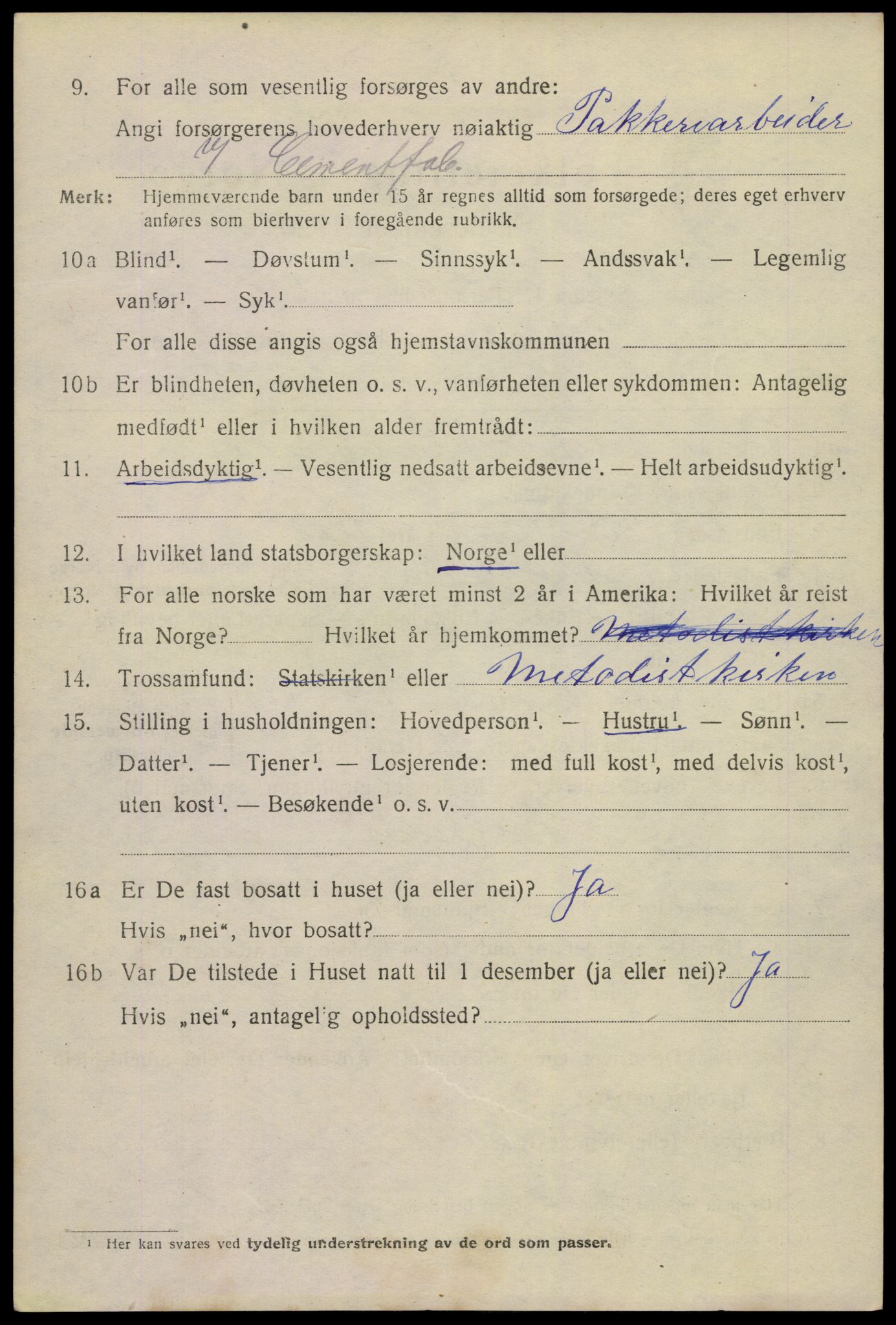 SAKO, 1920 census for Brevik, 1920, p. 6561