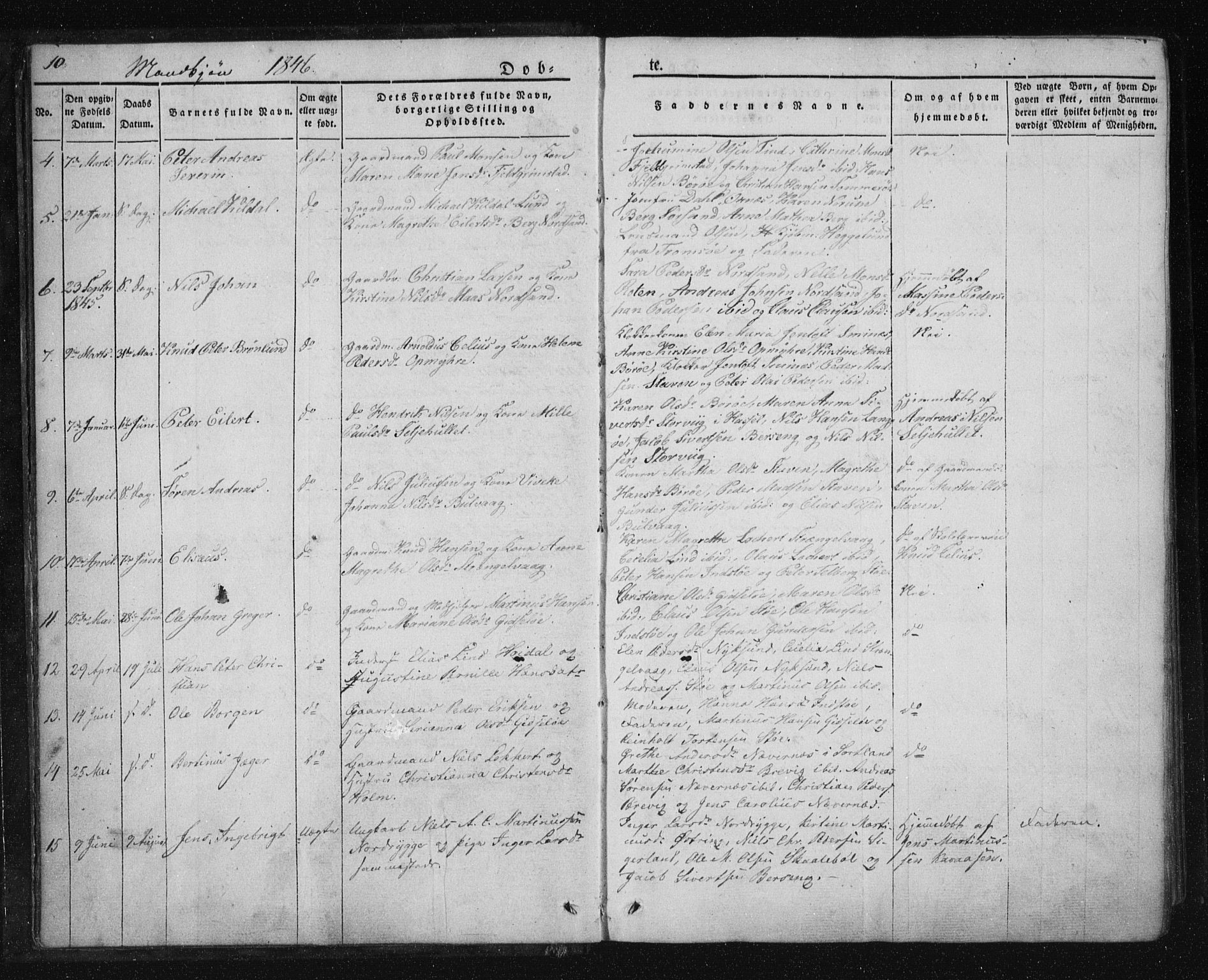 Ministerialprotokoller, klokkerbøker og fødselsregistre - Nordland, SAT/A-1459/893/L1332: Parish register (official) no. 893A05, 1841-1858, p. 10
