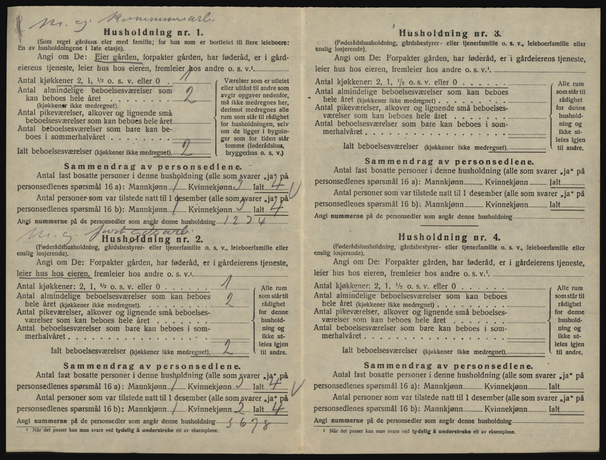 SAO, 1920 census for Glemmen, 1920, p. 402