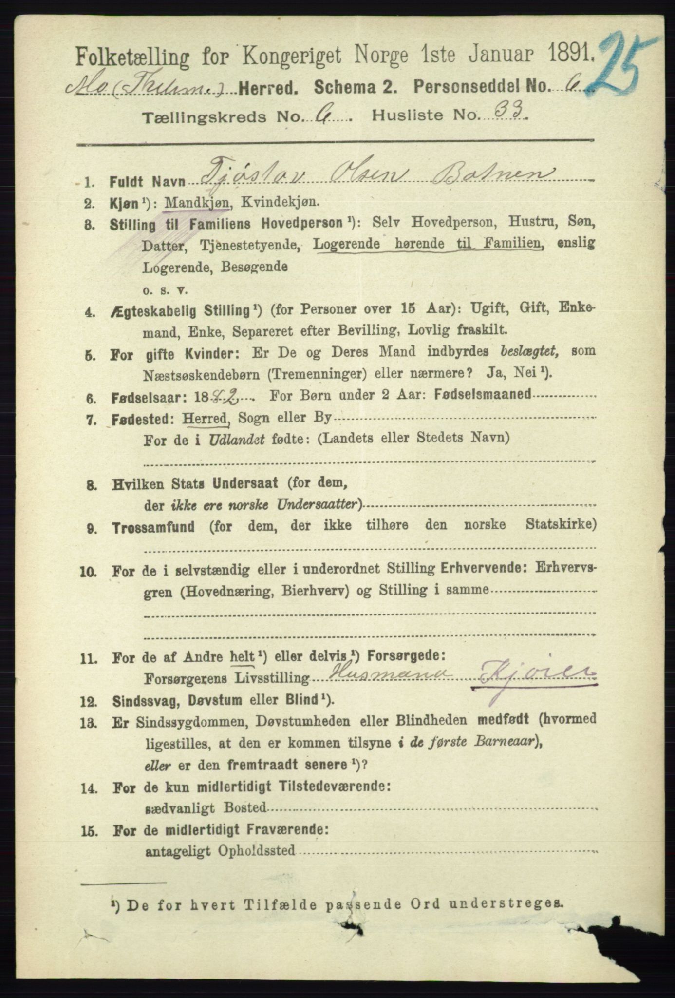 RA, 1891 census for 0832 Mo, 1891, p. 1720