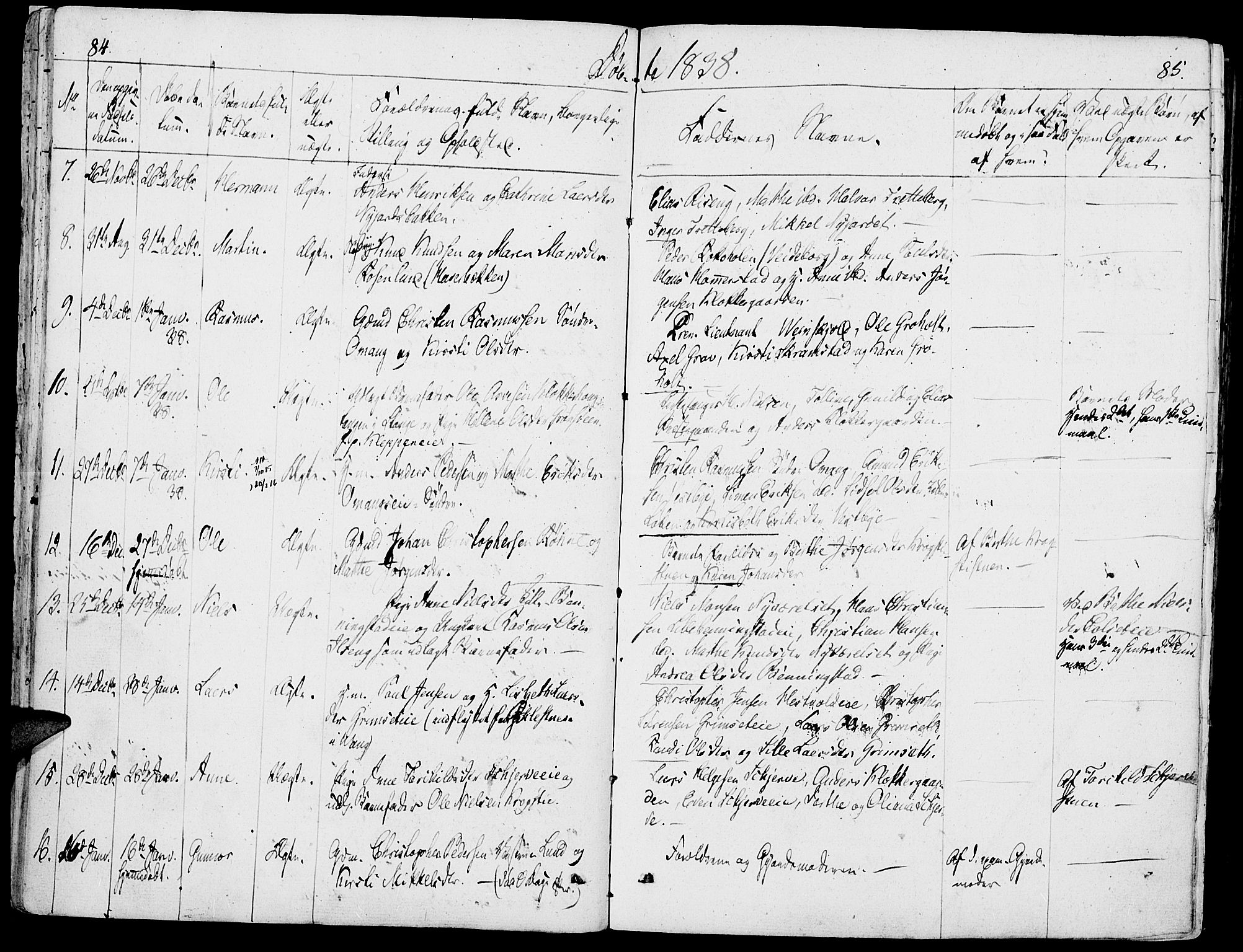 Løten prestekontor, SAH/PREST-022/K/Ka/L0006: Parish register (official) no. 6, 1832-1849, p. 84-85