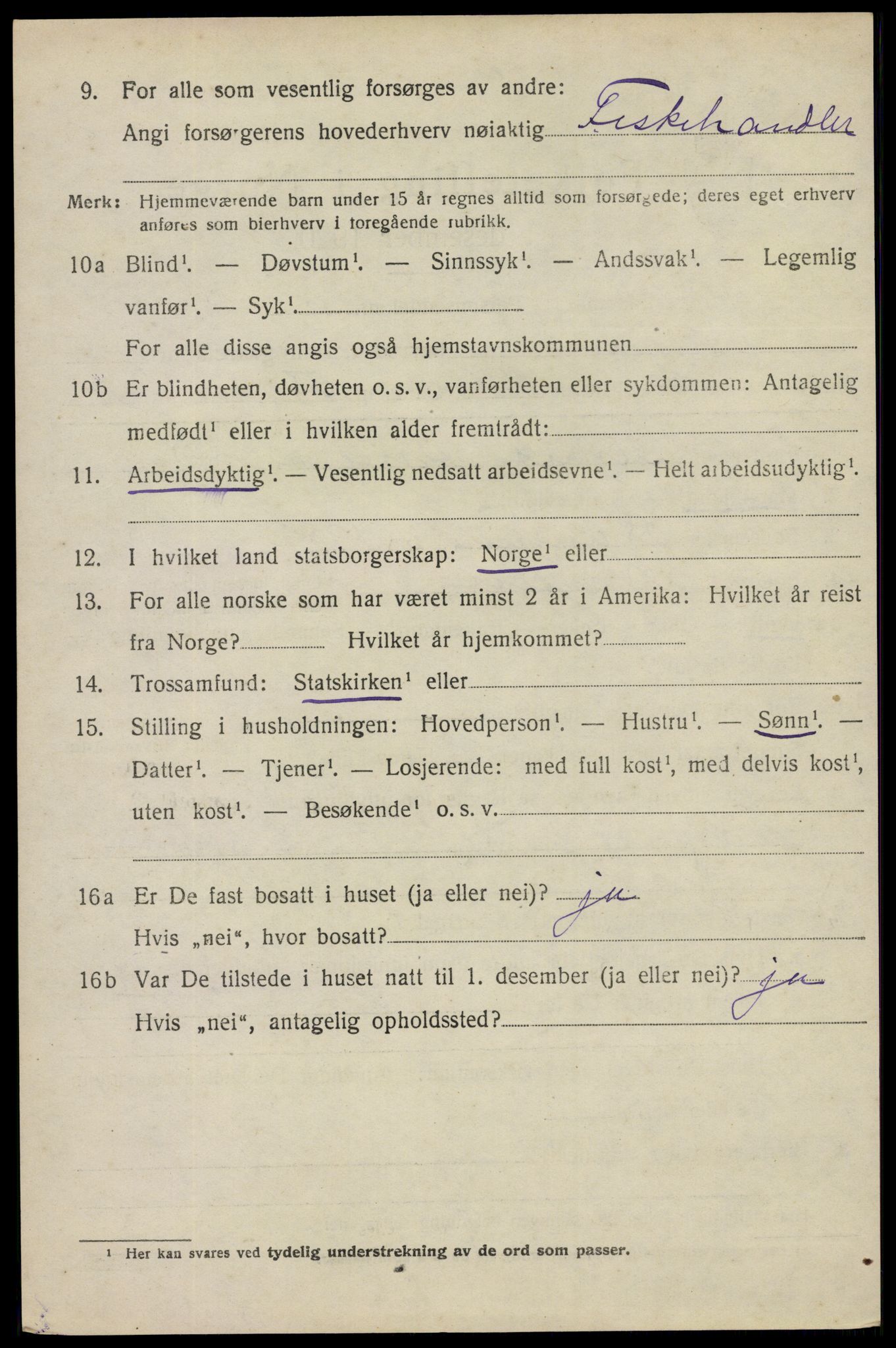 SAO, 1920 census for Mysen, 1920, p. 2664