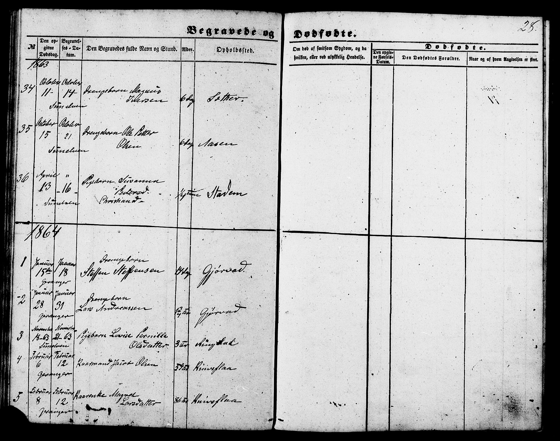 Ministerialprotokoller, klokkerbøker og fødselsregistre - Møre og Romsdal, SAT/A-1454/517/L0223: Parish register (official) no. 517A03, 1850-1870, p. 28