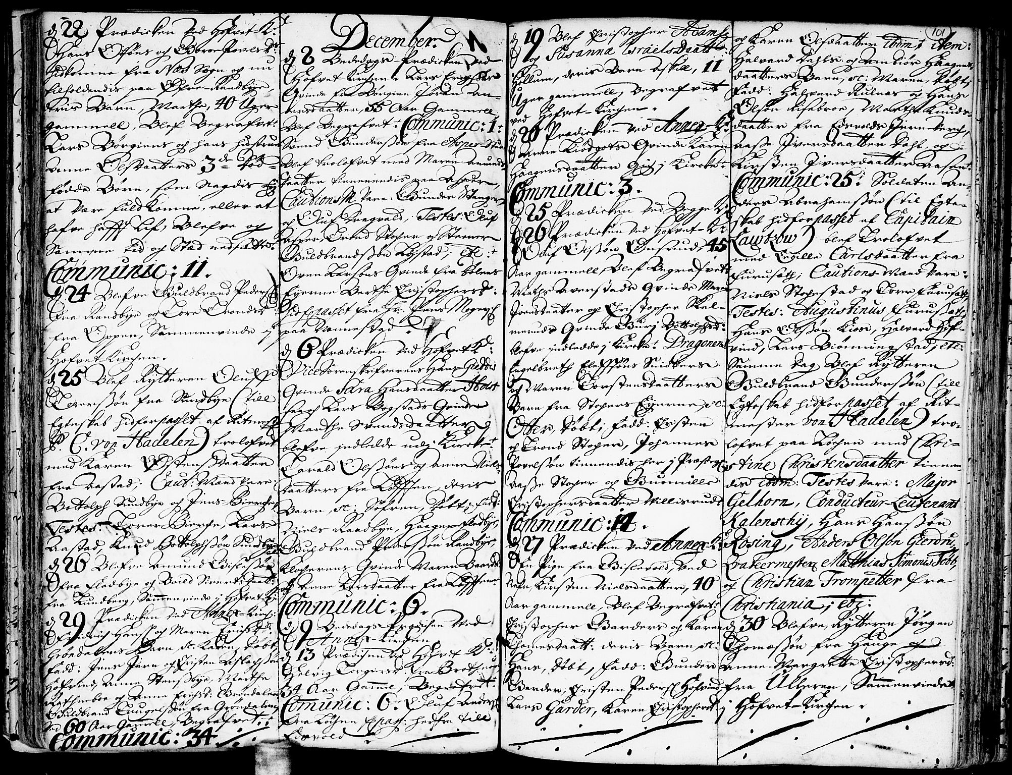 Ullensaker prestekontor Kirkebøker, AV/SAO-A-10236a/F/Fa/L0001: Parish register (official) no. I 1, 1689-1701, p. 101