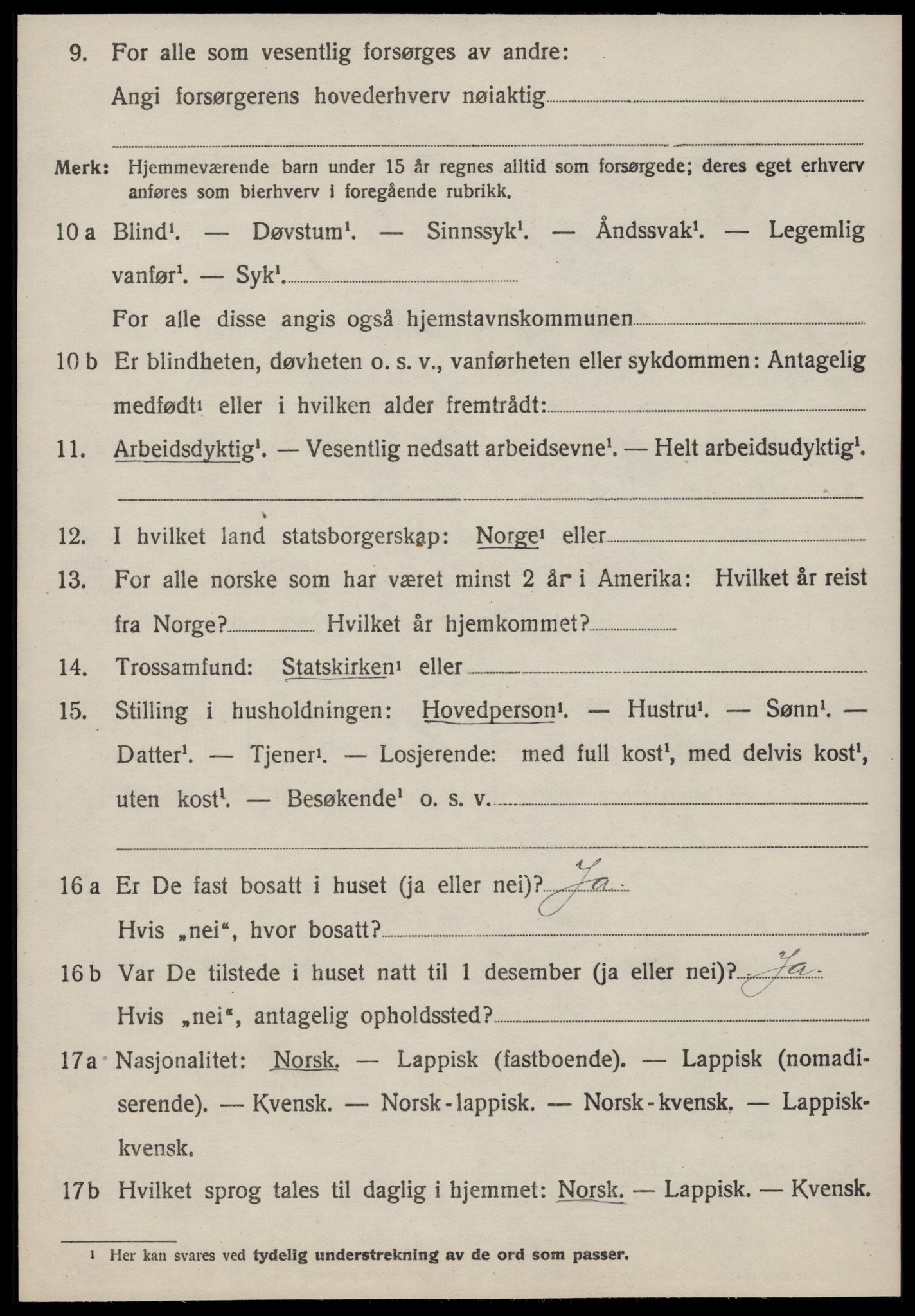 SAT, 1920 census for Oppdal, 1920, p. 5320