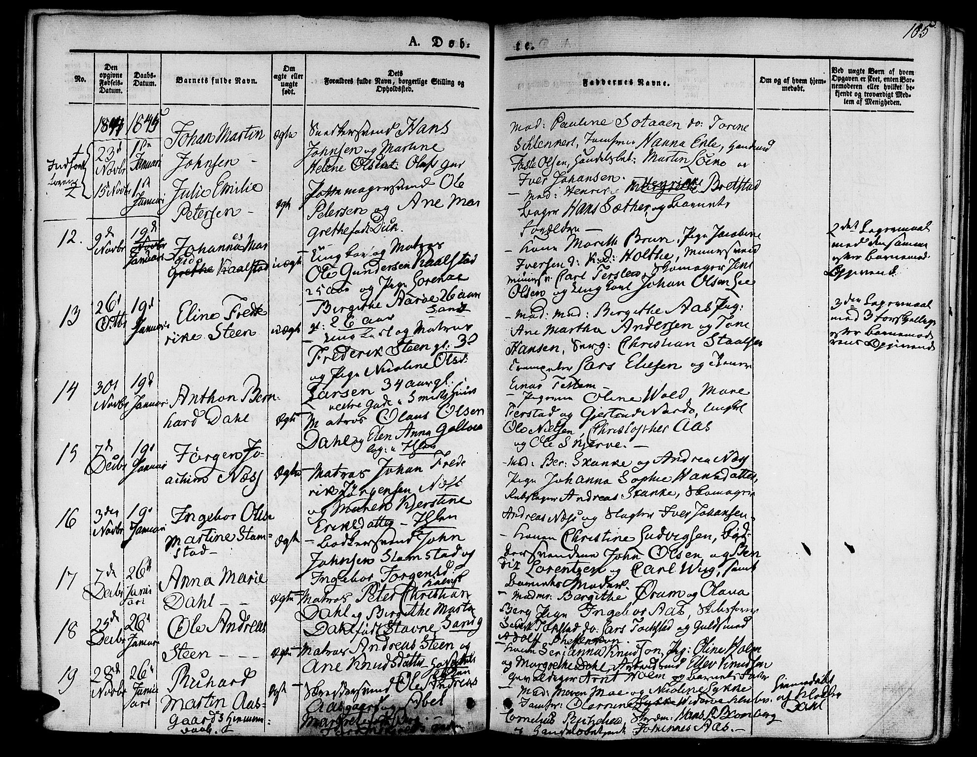 Ministerialprotokoller, klokkerbøker og fødselsregistre - Sør-Trøndelag, SAT/A-1456/601/L0048: Parish register (official) no. 601A16, 1840-1847, p. 105