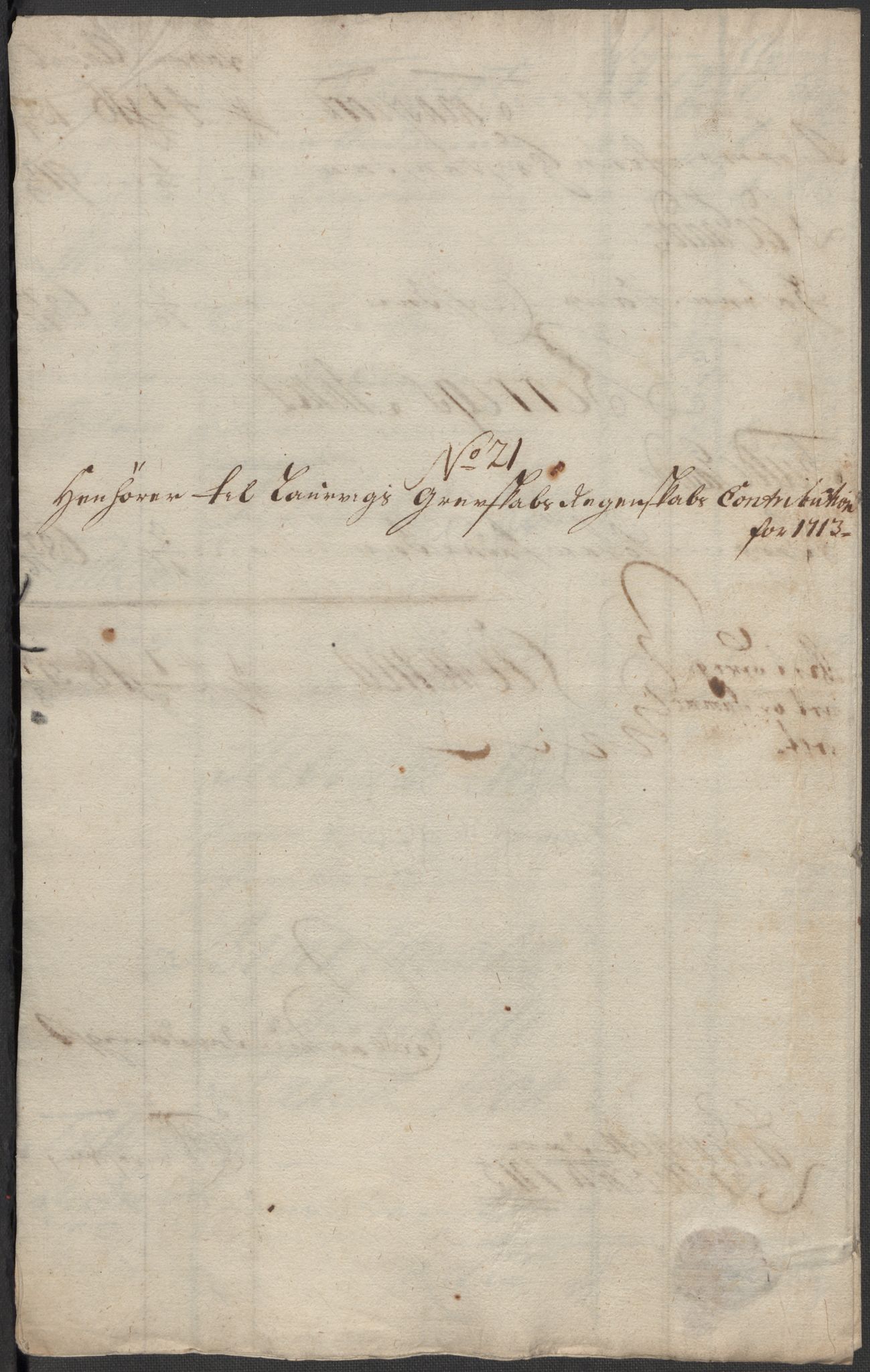 Rentekammeret inntil 1814, Reviderte regnskaper, Fogderegnskap, AV/RA-EA-4092/R33/L1985: Fogderegnskap Larvik grevskap, 1713, p. 341