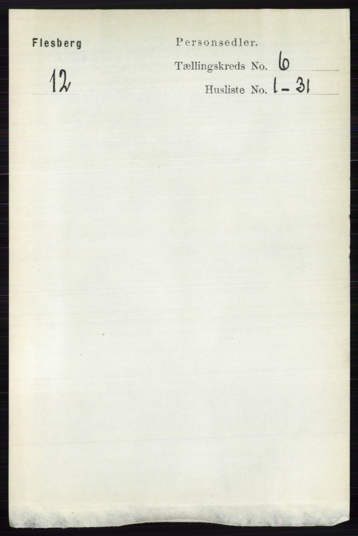 RA, 1891 census for 0631 Flesberg, 1891, p. 953