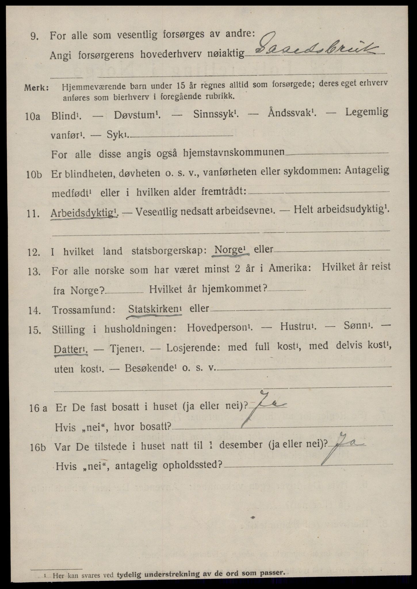 SAT, 1920 census for Åsskard, 1920, p. 1558