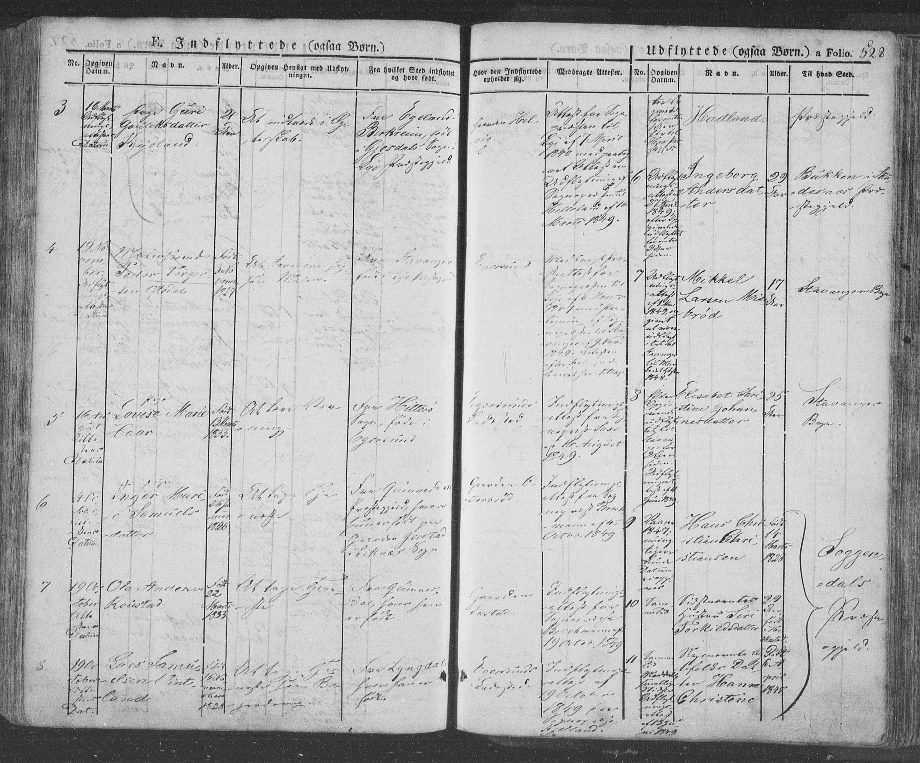 Eigersund sokneprestkontor, AV/SAST-A-101807/S08/L0009: Parish register (official) no. A 9, 1827-1850, p. 528