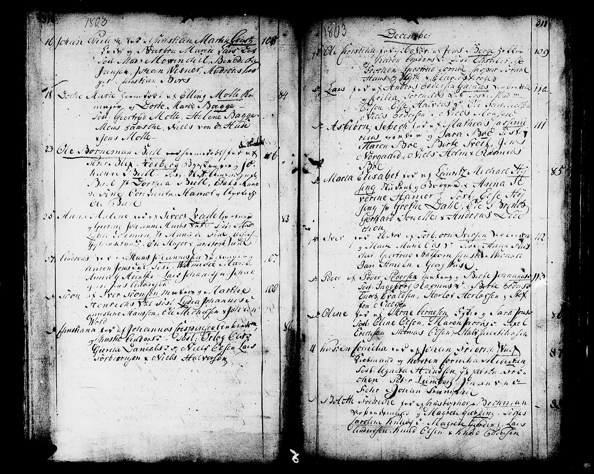 Domkirken sokneprestembete, SAB/A-74801/H/Haa/L0004: Parish register (official) no. A 4, 1763-1820, p. 310-311