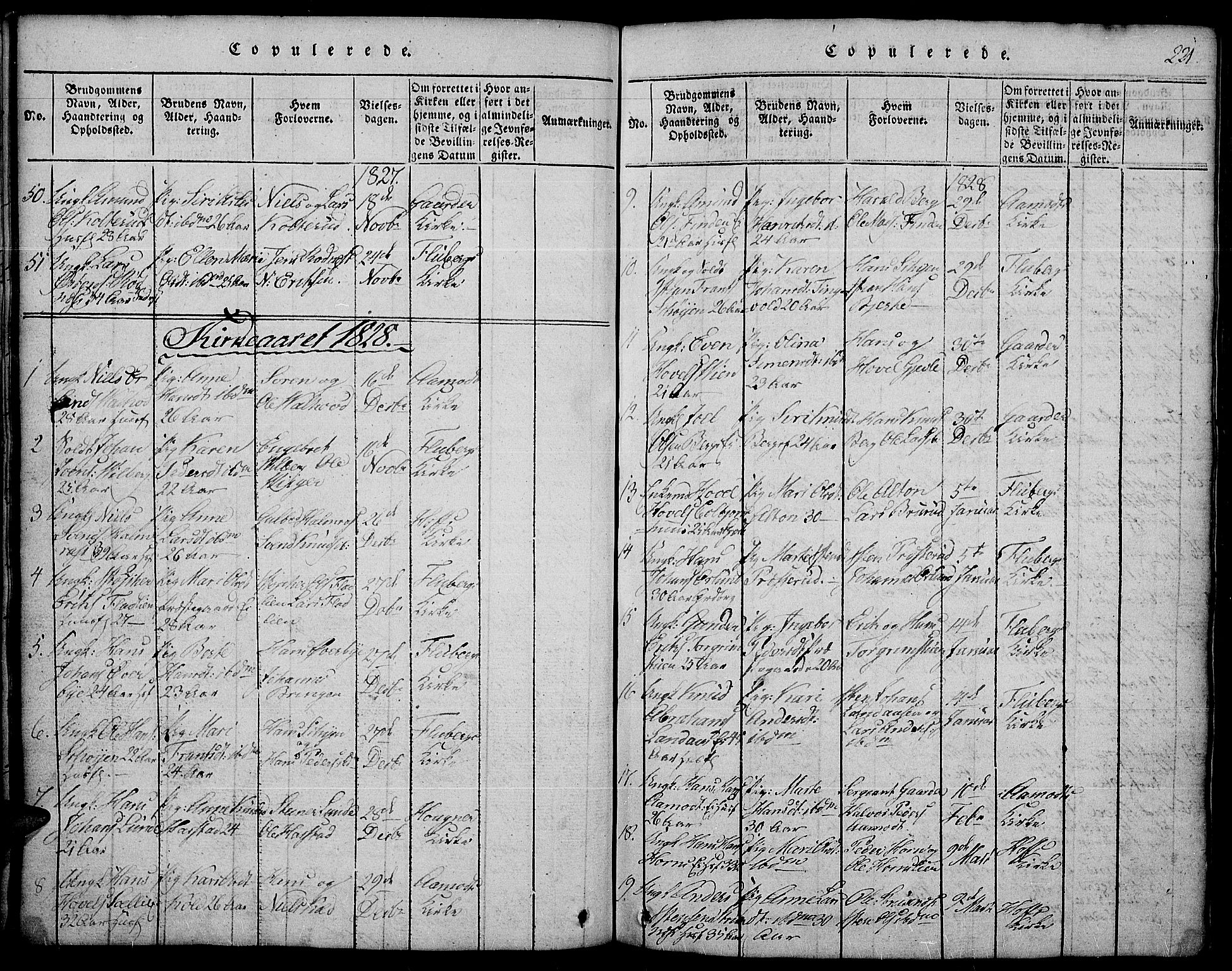 Land prestekontor, SAH/PREST-120/H/Ha/Hab/L0001: Parish register (copy) no. 1, 1814-1833, p. 221