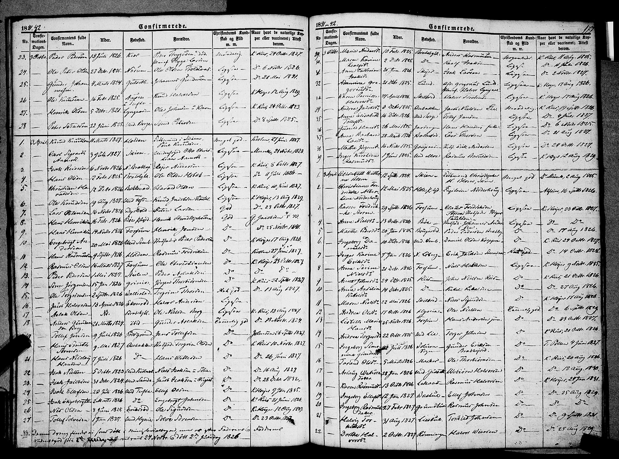 Gjerpen kirkebøker, SAKO/A-265/F/Fa/L0007a: Parish register (official) no. I 7A, 1834-1857, p. 177