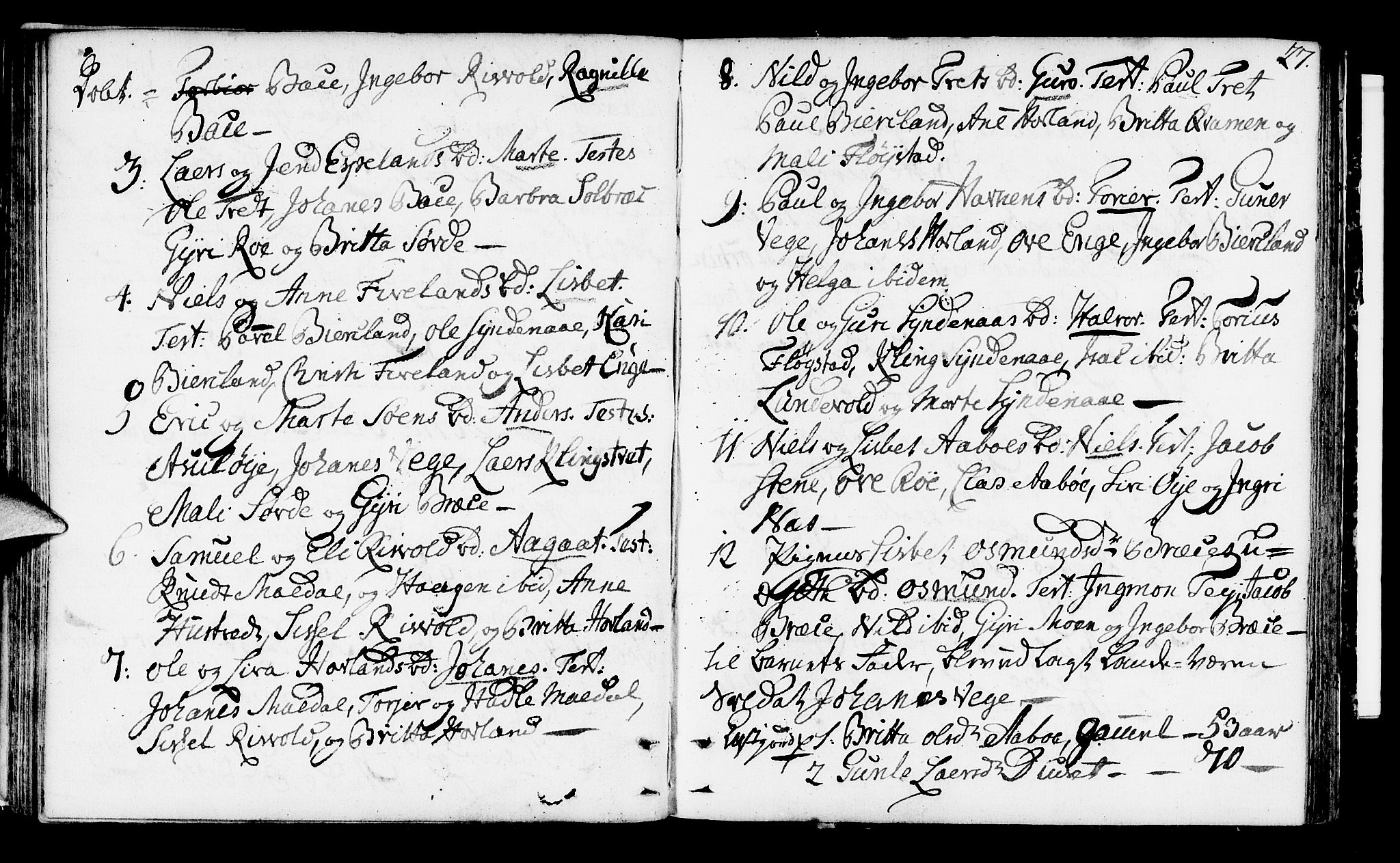 Suldal sokneprestkontor, SAST/A-101845/01/IV/L0002: Parish register (official) no. A 2, 1780-1808, p. 27