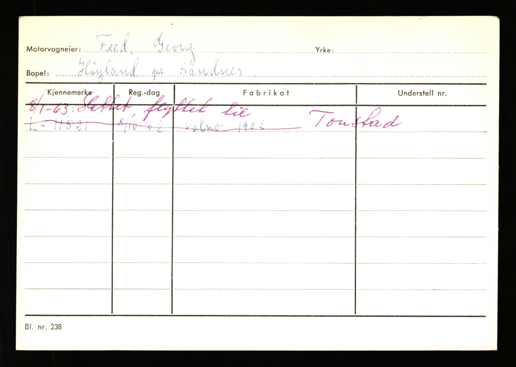 Stavanger trafikkstasjon, AV/SAST-A-101942/0/H/L0008: Eraker - Fjellstad, 1930-1971, p. 2376