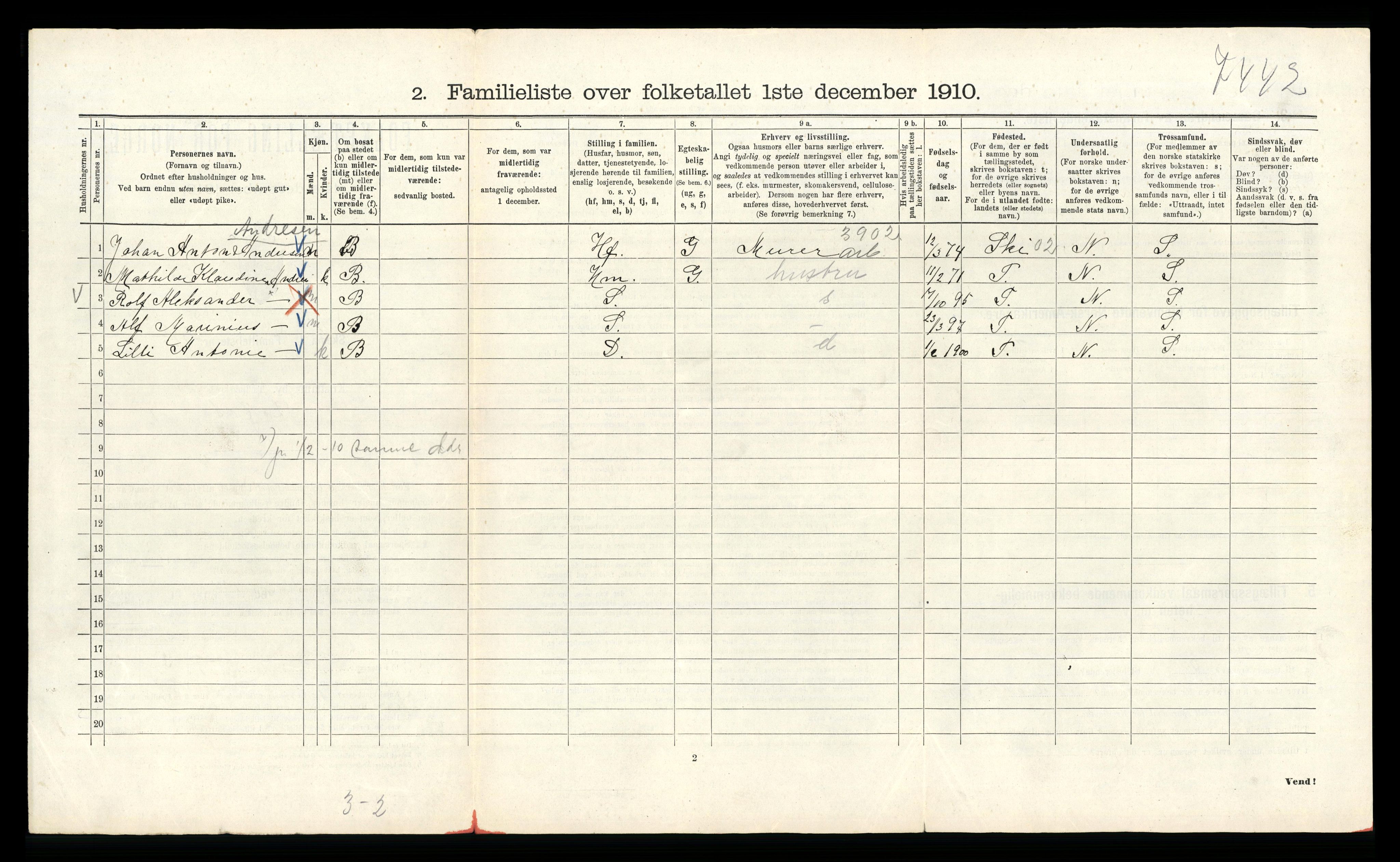 RA, 1910 census for Kristiania, 1910, p. 56918