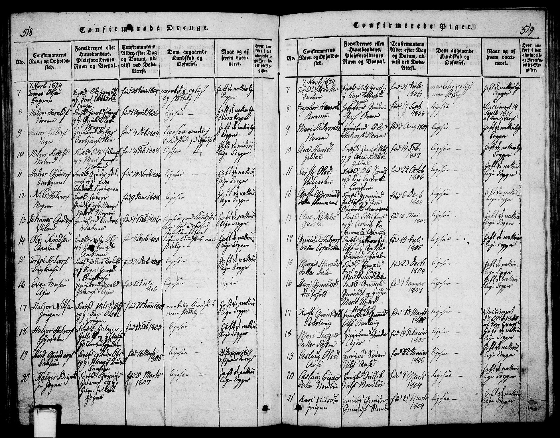 Bø kirkebøker, AV/SAKO-A-257/G/Ga/L0001: Parish register (copy) no. 1, 1815-1831, p. 518-519