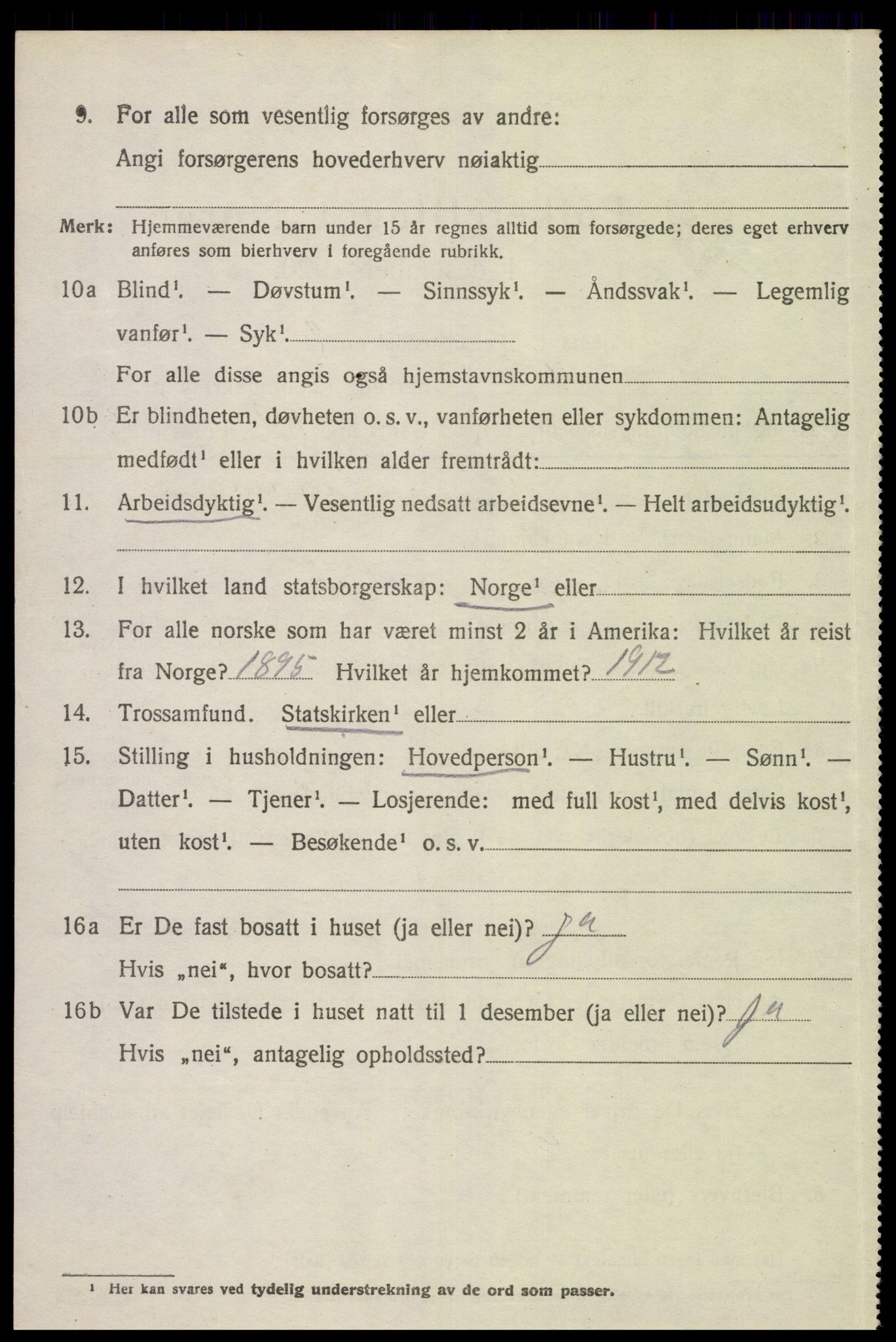 SAK, 1920 census for Herad, 1920, p. 439