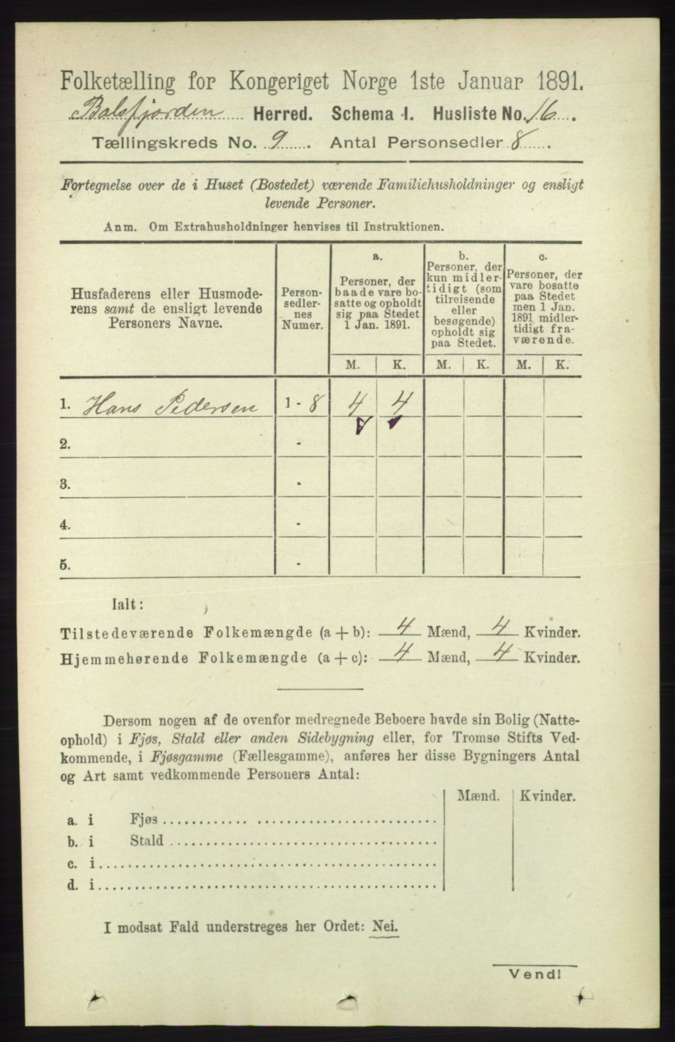 RA, 1891 census for 1933 Balsfjord, 1891, p. 3093