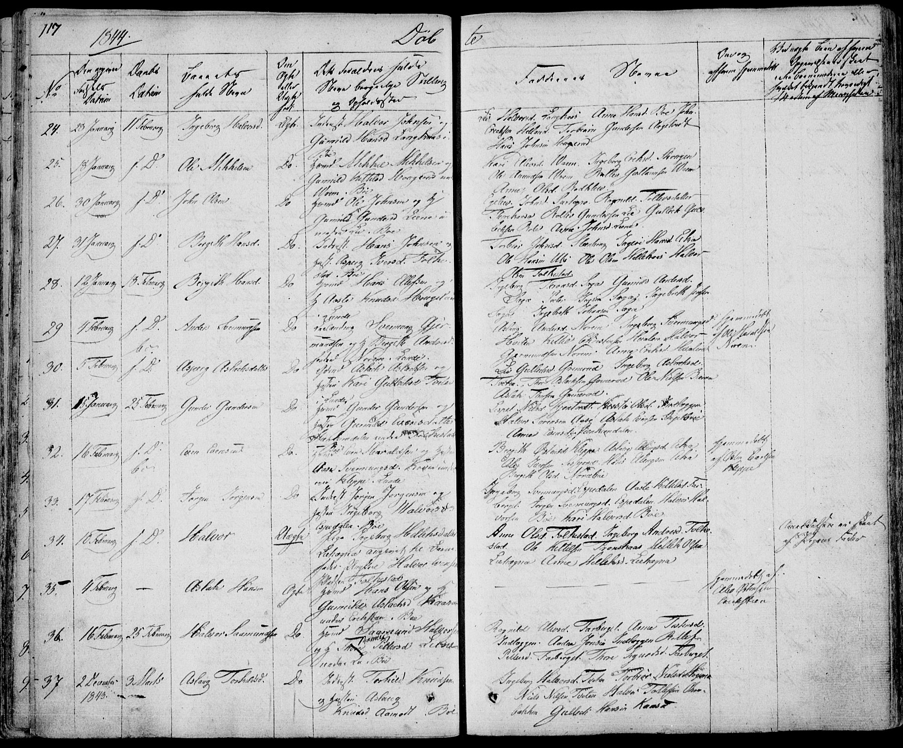 Bø kirkebøker, AV/SAKO-A-257/F/Fa/L0007: Parish register (official) no. 7, 1831-1848, p. 117