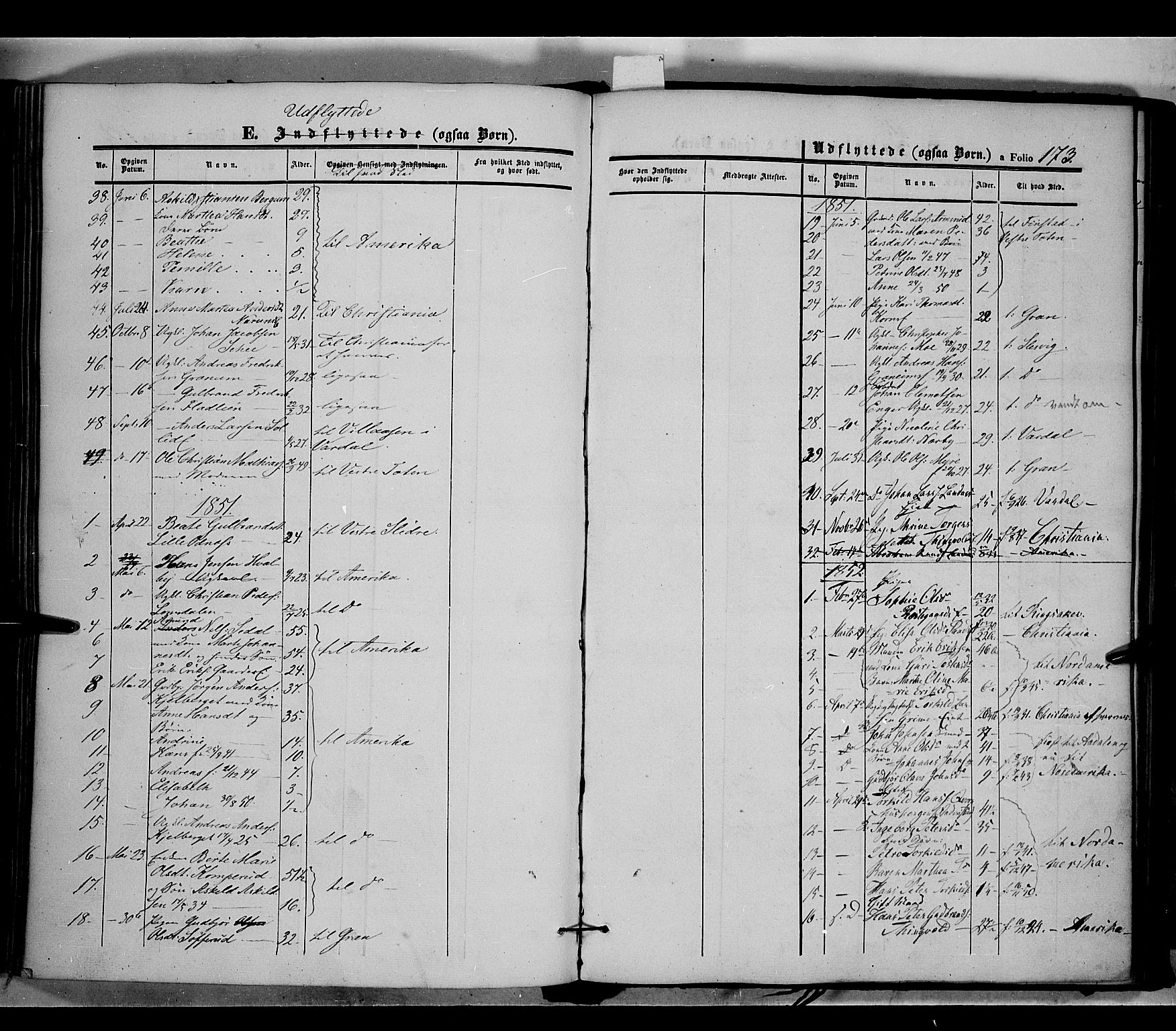 Land prestekontor, SAH/PREST-120/H/Ha/Haa/L0009: Parish register (official) no. 9, 1847-1859, p. 173